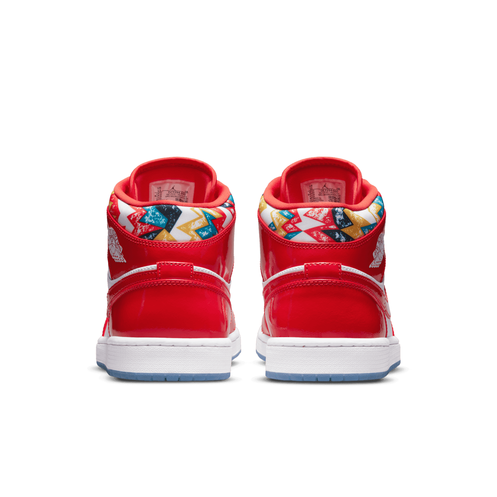 Nike Air Jordan 1 Mid Barcelona Sweater Red Patent Sneakers Shoes Jordan 1 Mid Barcelona Sweater Red Patent – Hidden Realm main image 2