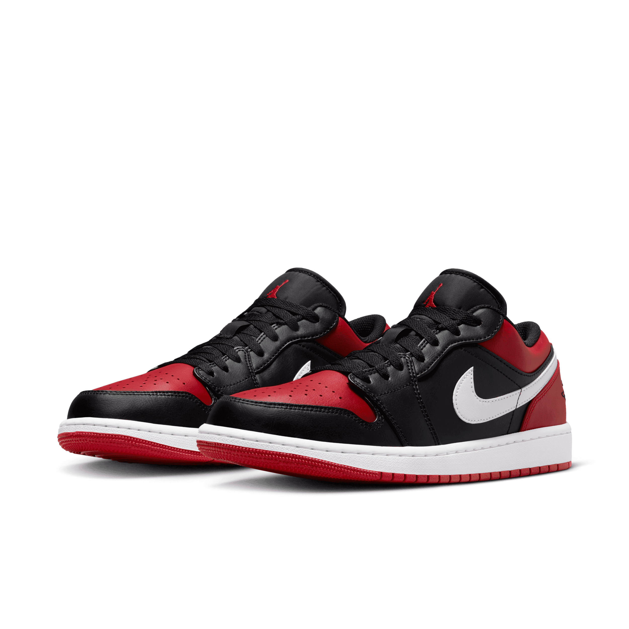 Air Jordan 1 Low Black Gym Red White - 553558-066 Raffles 