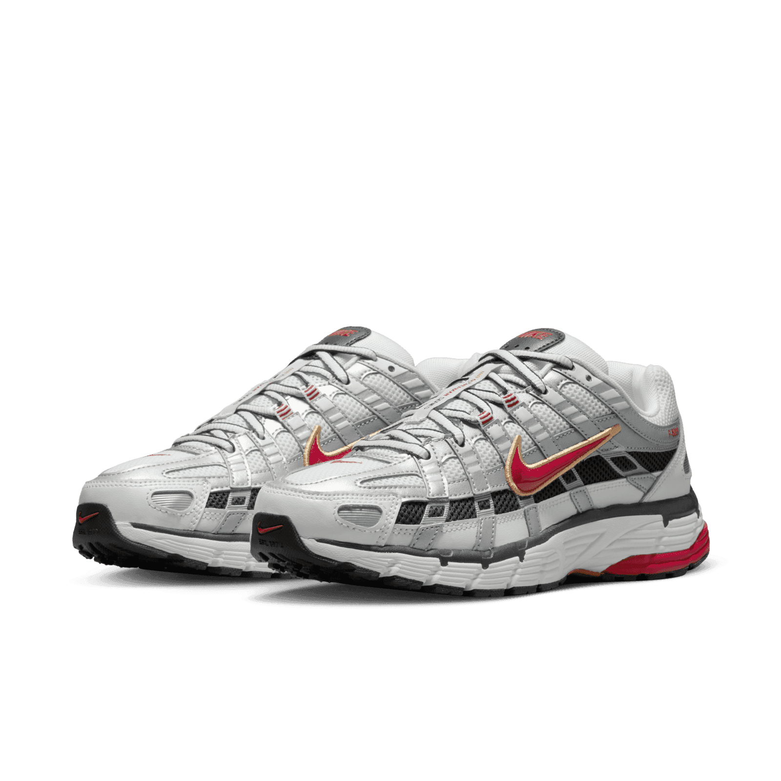 Nike ★ P-6000 White Varsity Red ★ CD6404-102 MEN'S NIKE P-6000 RUNNING SHOES White/Varsity Red/Metallic