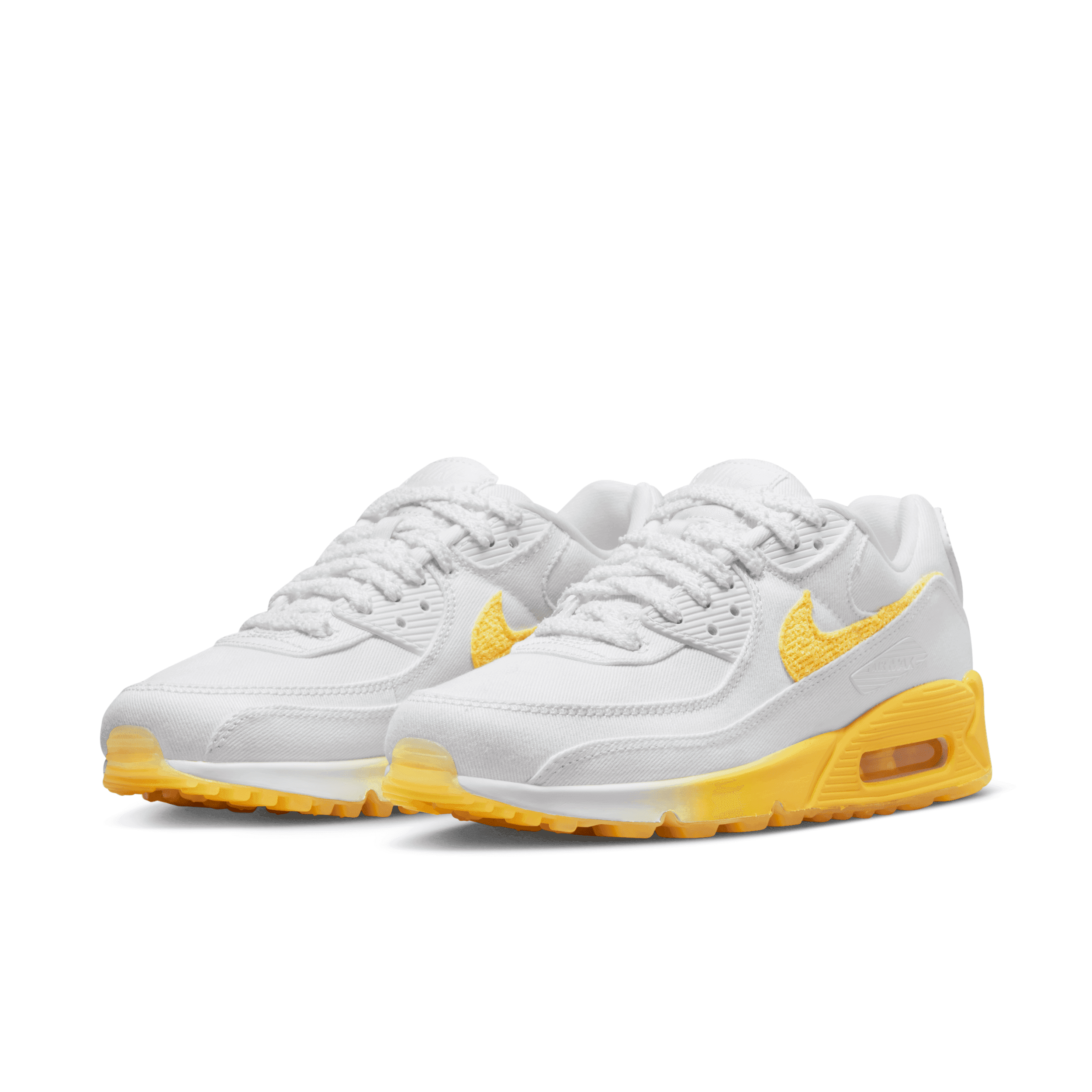 Nike テニスシューズ ホワイト/イエロー Nike Air Max 90 White Citron Pulse (W) - FJ4548-100