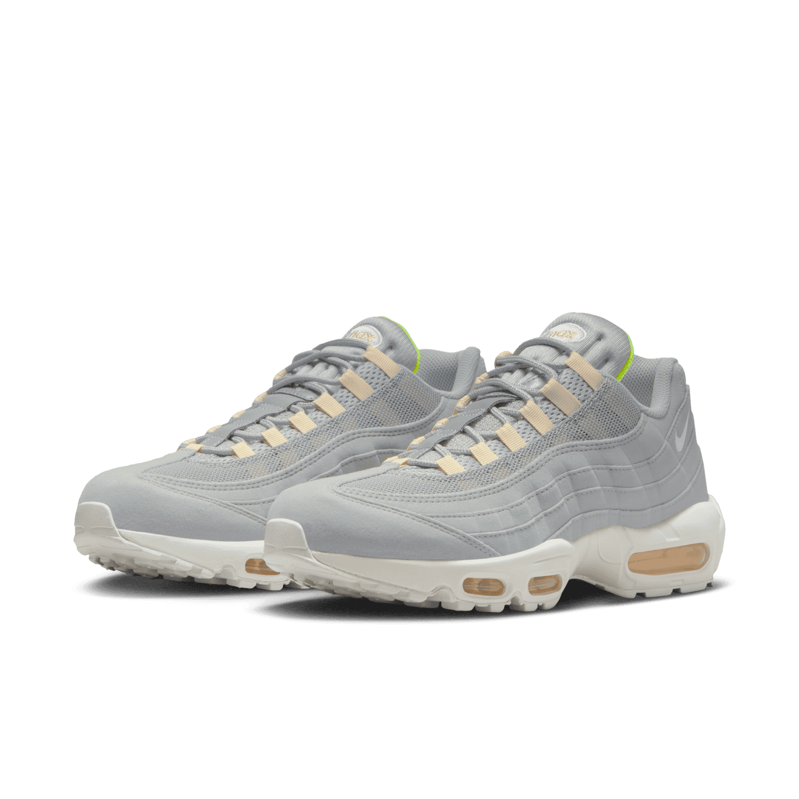 Nike Air Max 95 Grey Beige Volt FJ4826 001 Raffles and Release Date