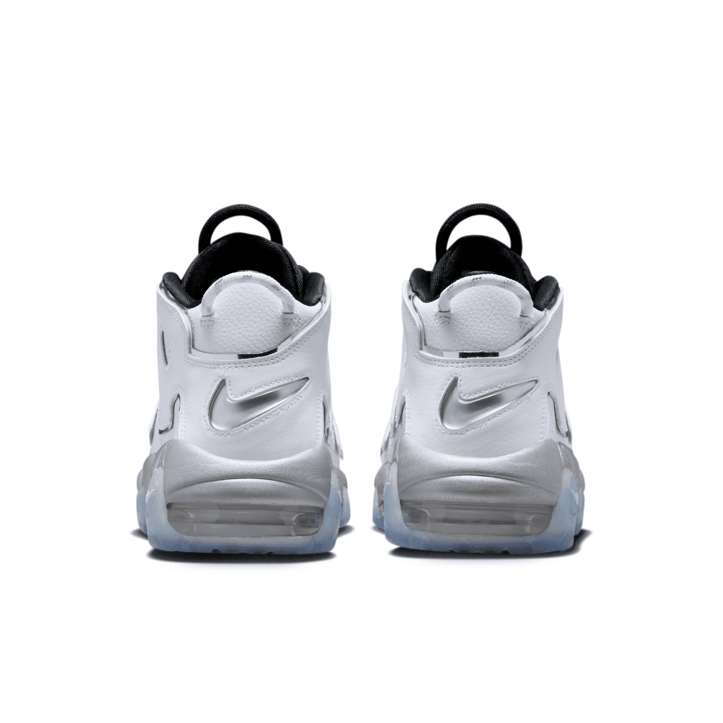 注目のカラー Nike Air More Uptempo ホワイト/シルバー★送料込 Nike Air More Uptempo White Metallic Silver Clear (W