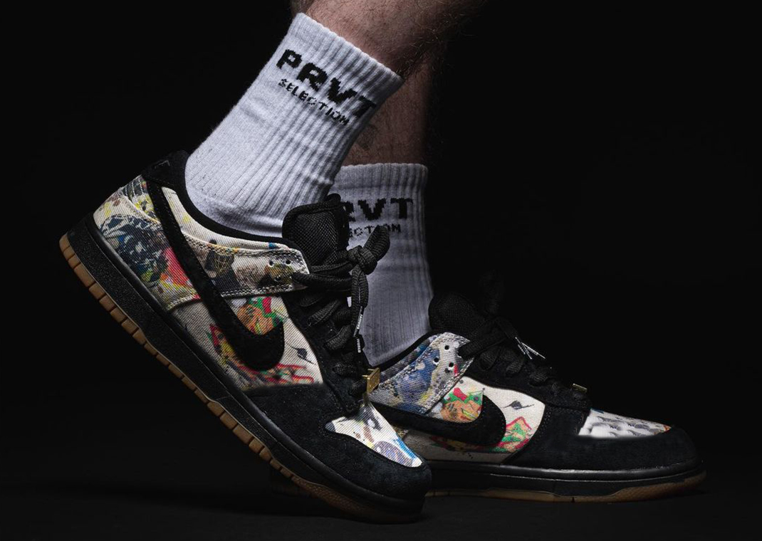 Nike SB Dunk Low Supreme Rammellzee Raffles and Release Date