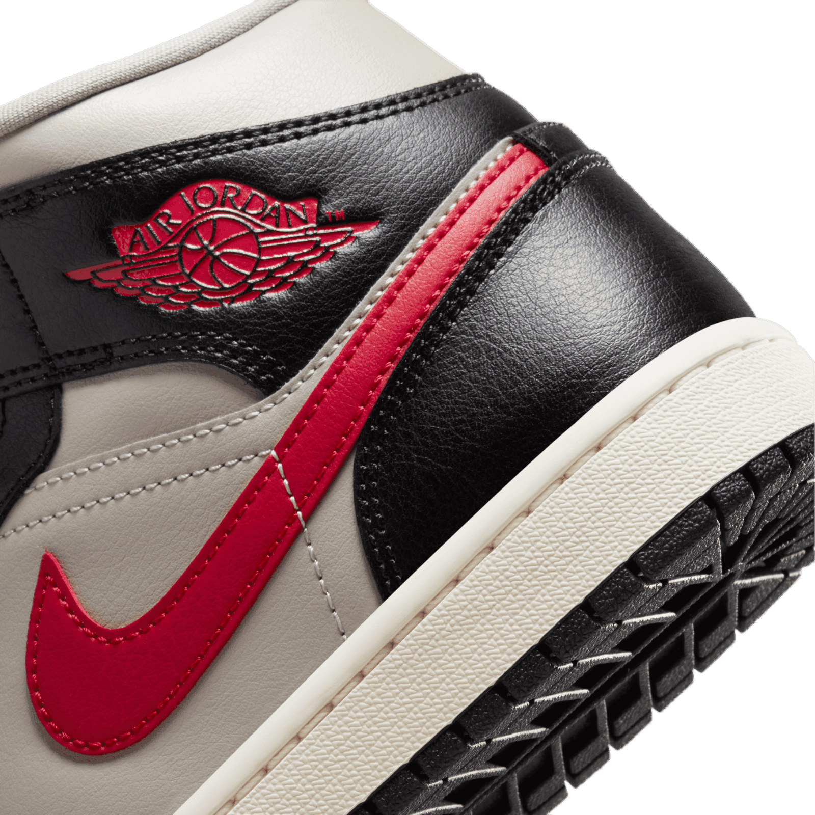 Air Jordan 1 Mid Black Gym Red College Grey (W) - BQ6472-060 Air Jordan 1 Mid Black Gym Red College Grey (W) - BQ6472-060