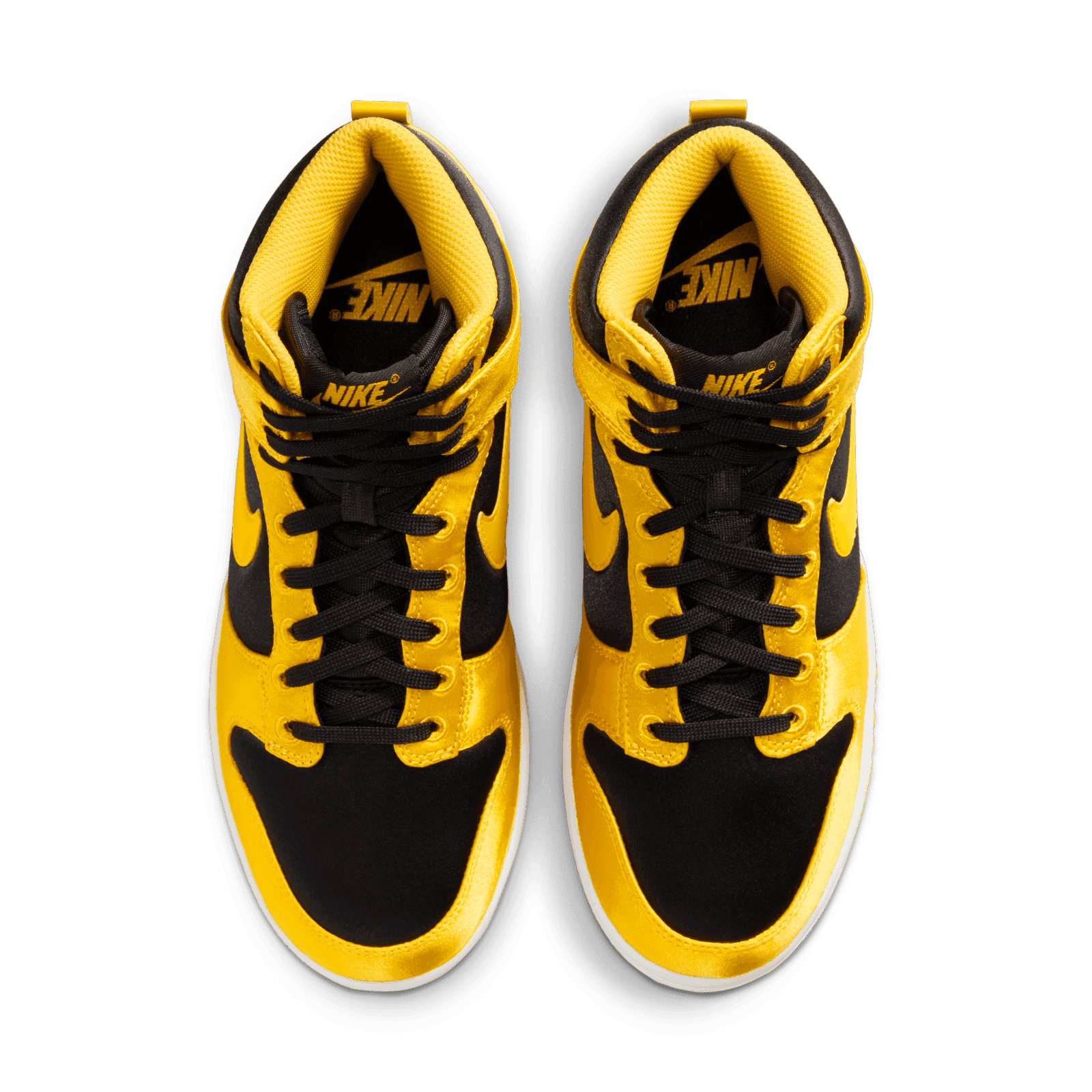 Nike Dunk High Satin Black Varsity Maize (W) - FN4216-001
