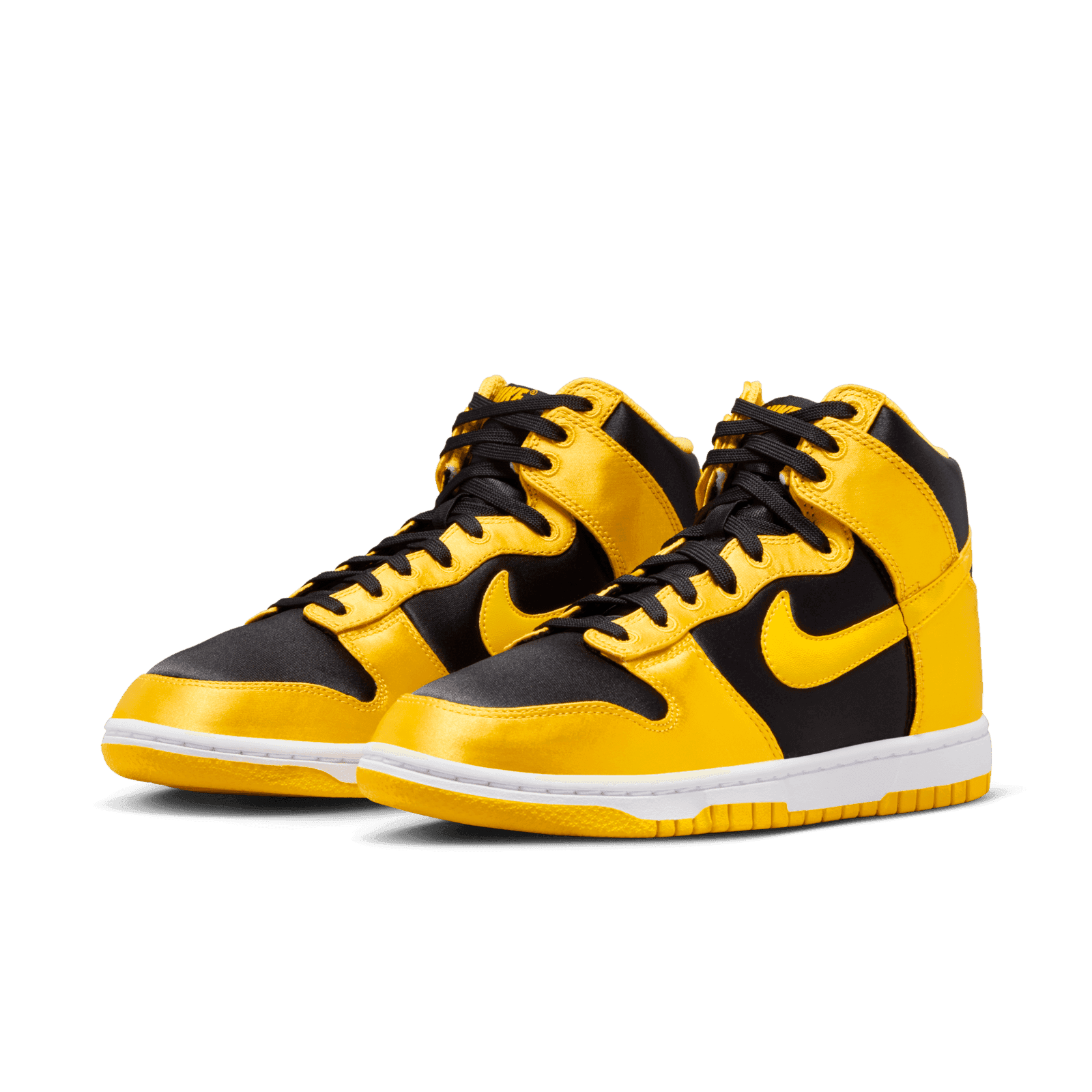 Nike Dunk High Satin Black Varsity Maize (W) - FN4216-001