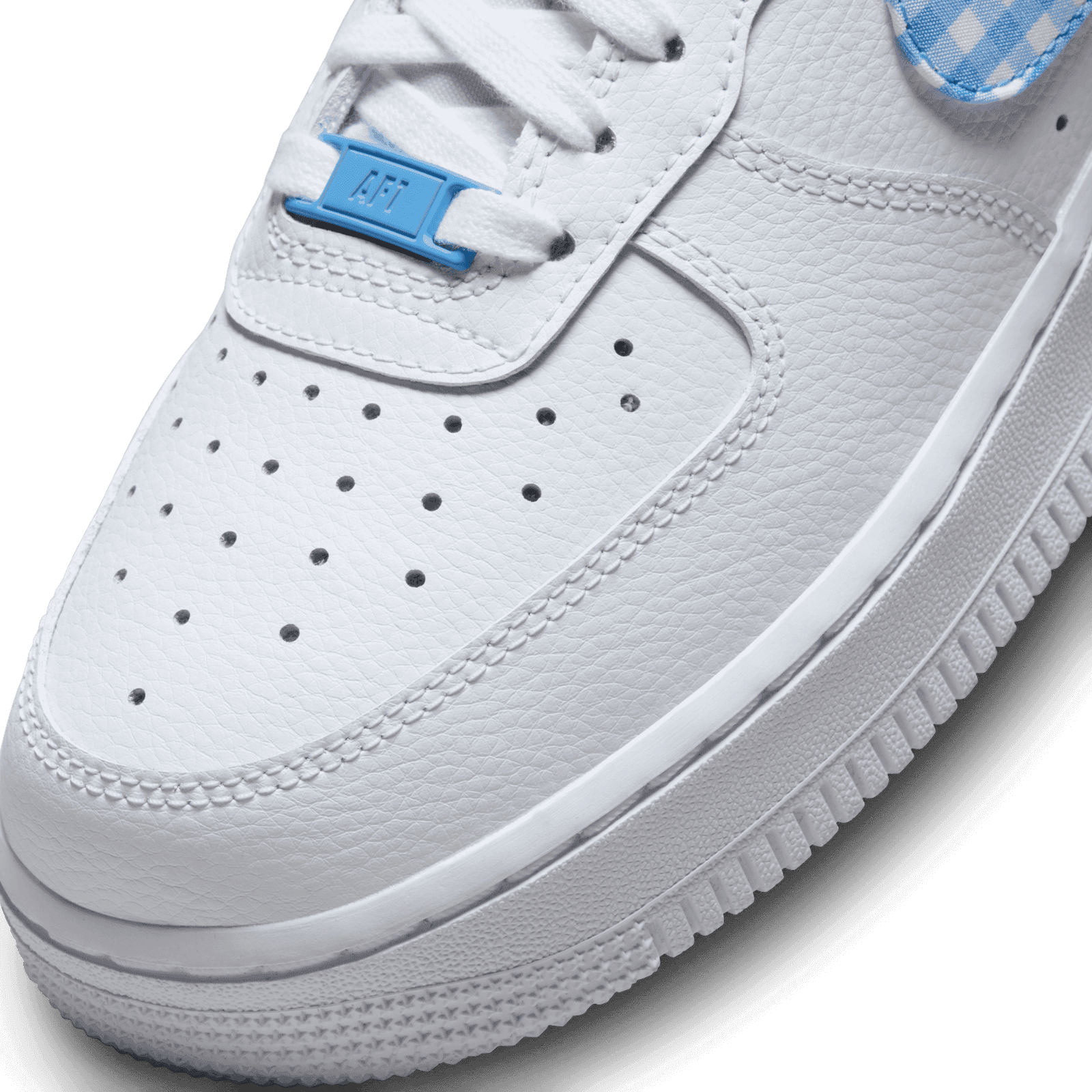 Nike Air Force 1 Gingham White University Blue (W) - DZ2784-100