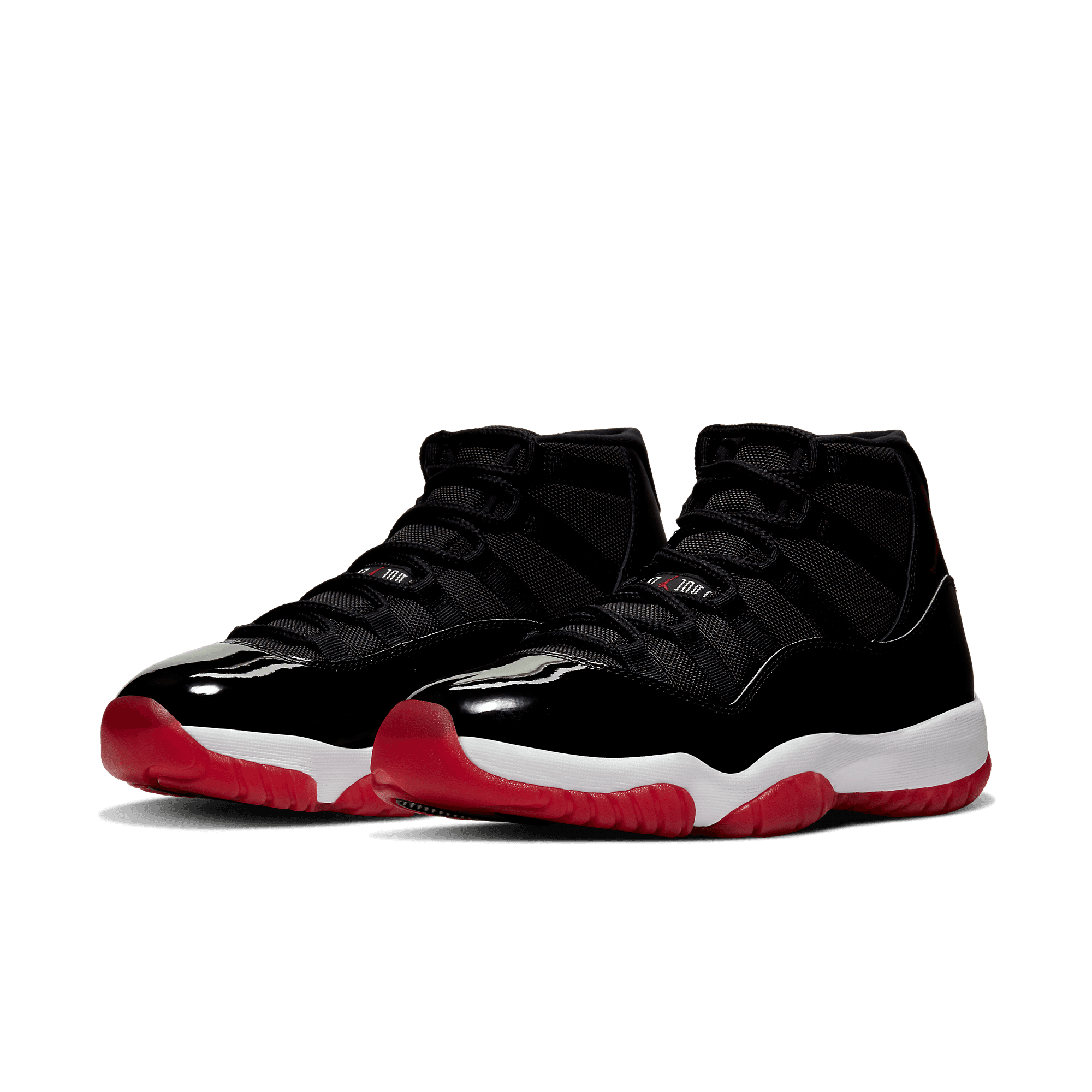 Nike Air Jordan 11 Retro Bred Playoffs 2019 Black Red White 378037-061 Men’s Siz Air Jordan 11 Retro Bred Playoff (2019) – DecadeFootwear main image 2