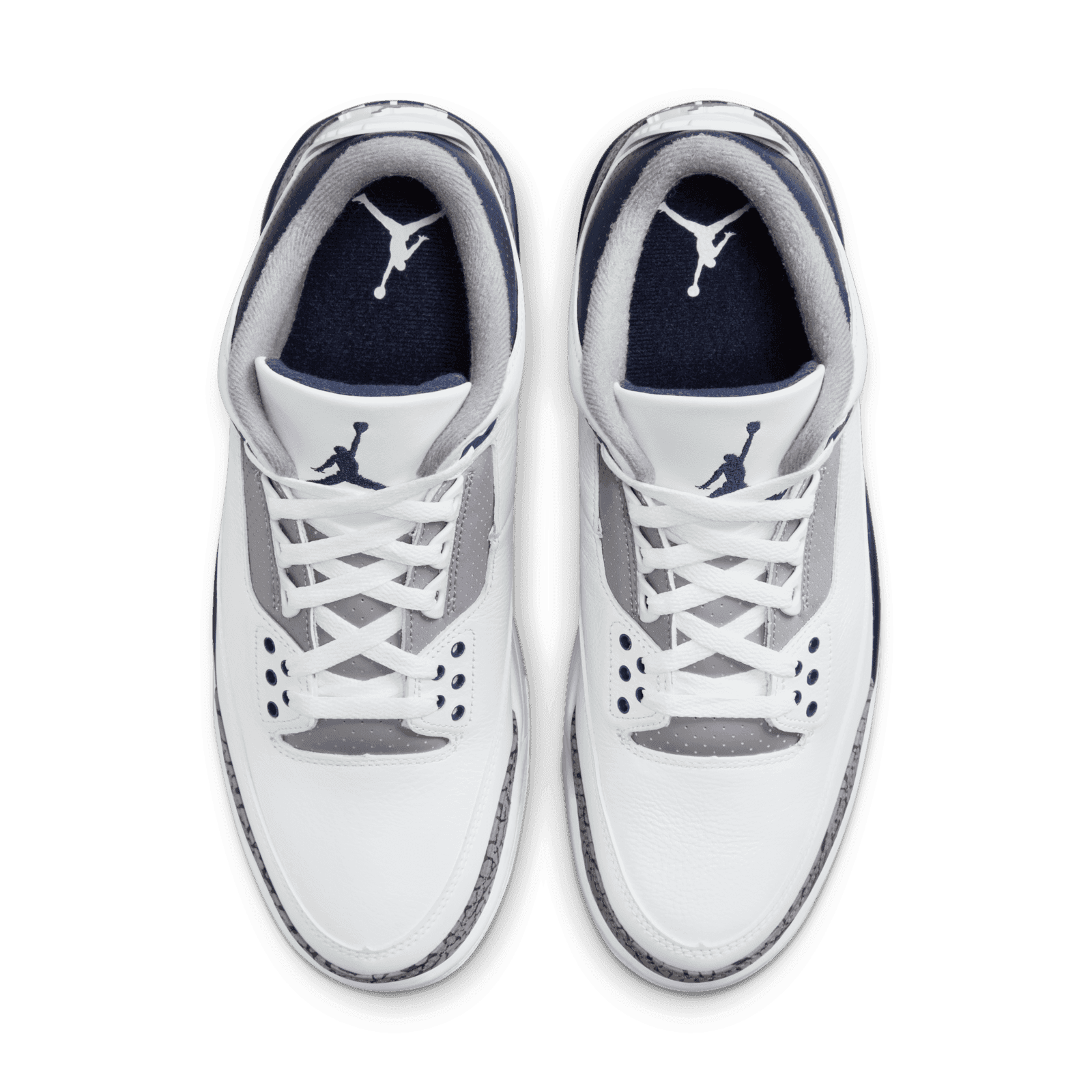 Air Jordan 3 Retro White/Midnight Navy  Mid Top Sneakers, CT8532-140 Size 10 Air Jordan 3  main image 4