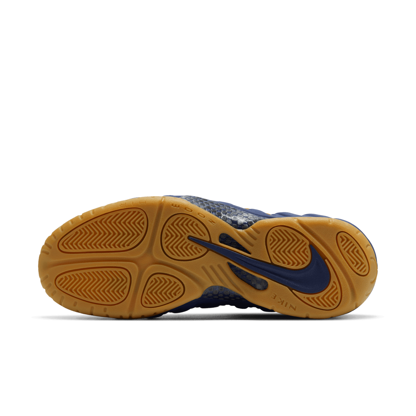nike foamposite blue void university gold
