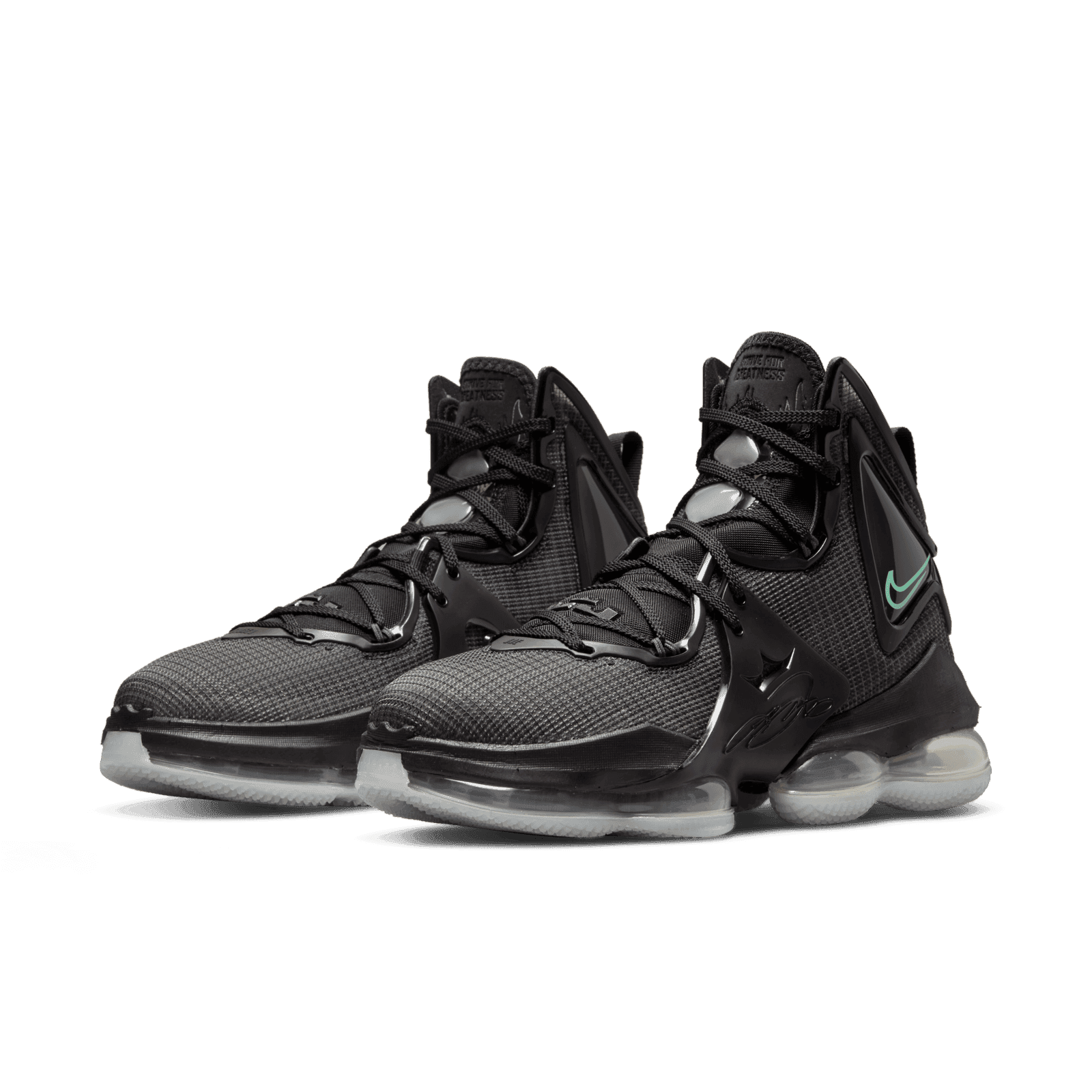 Nike Lebron 19 Black Anthracite Green Glow - CZ0203-003