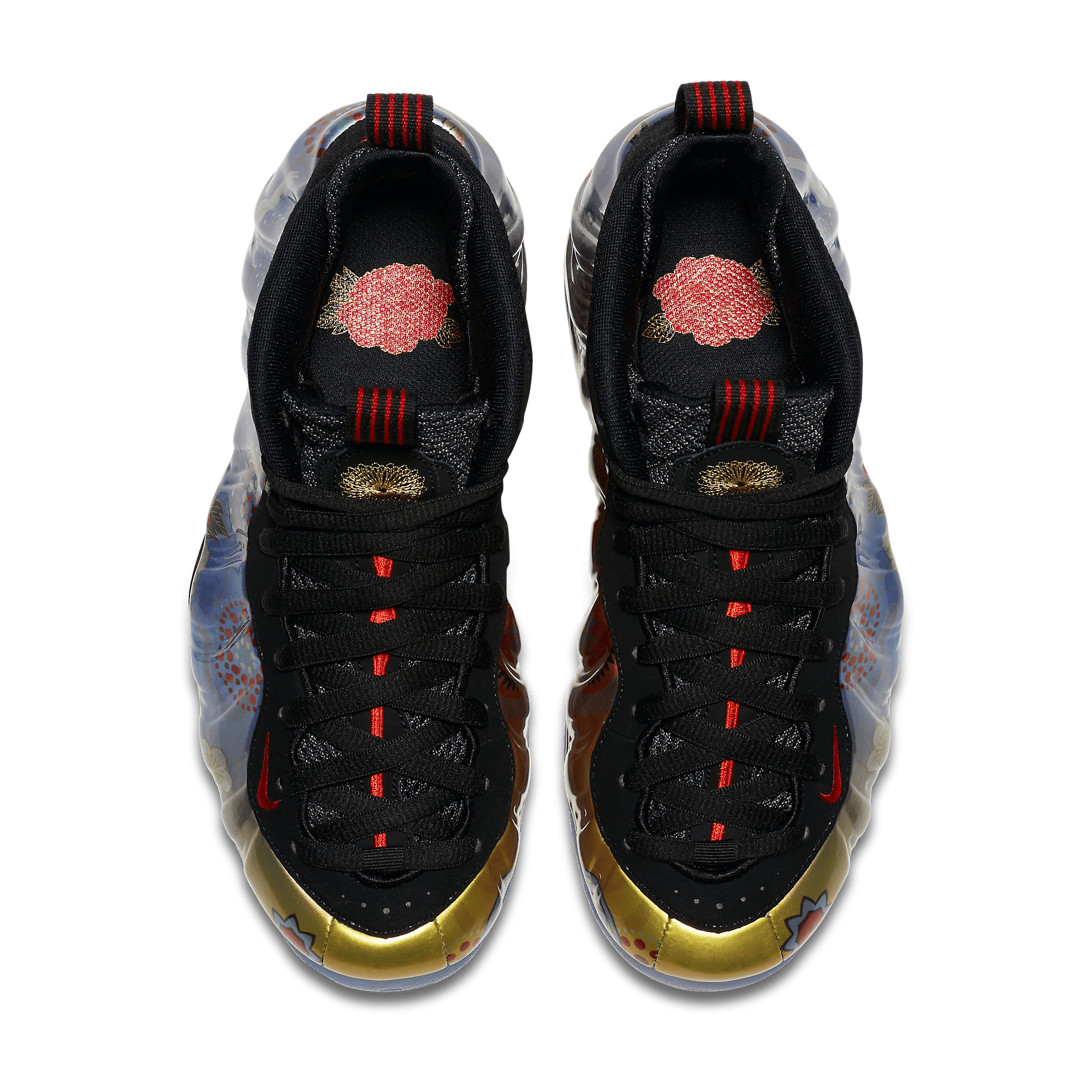 nike foamposite black and gold 2018