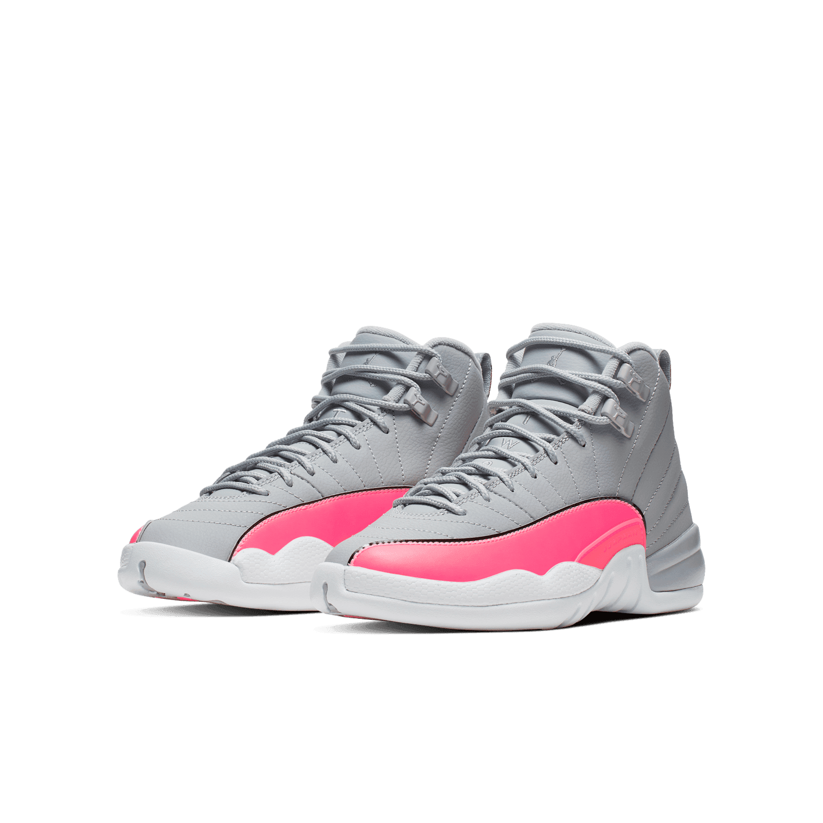 Air Jordan 12 Retro Wolf Grey Racer Pink GS 510815 060