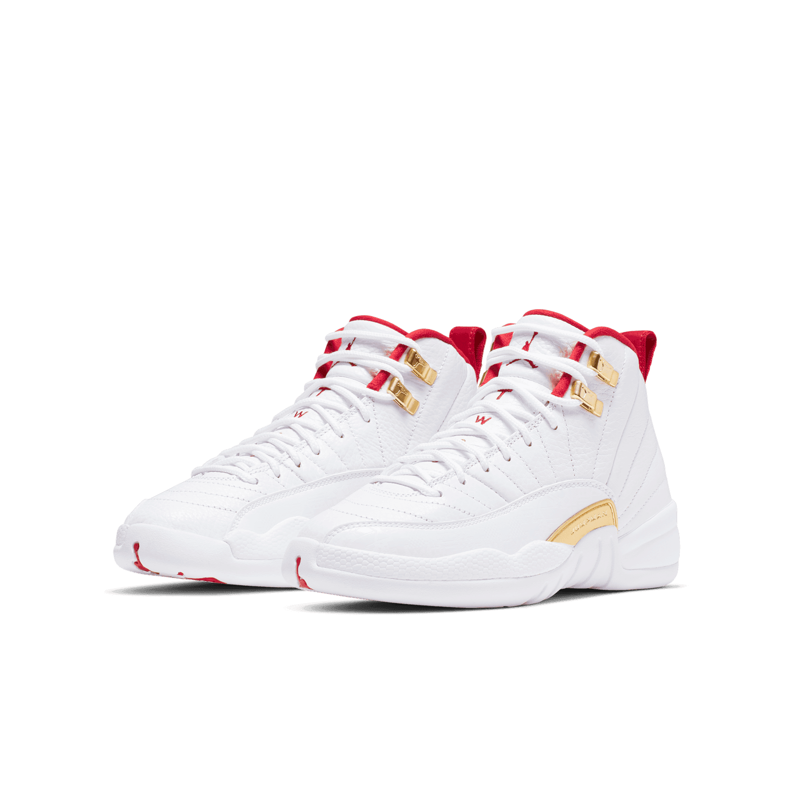 Nike Air Jordan 12 Retro FIBA 2019 White/University Red/Metallic Gold Men Sz. 5 Closer Look at the  main image 4