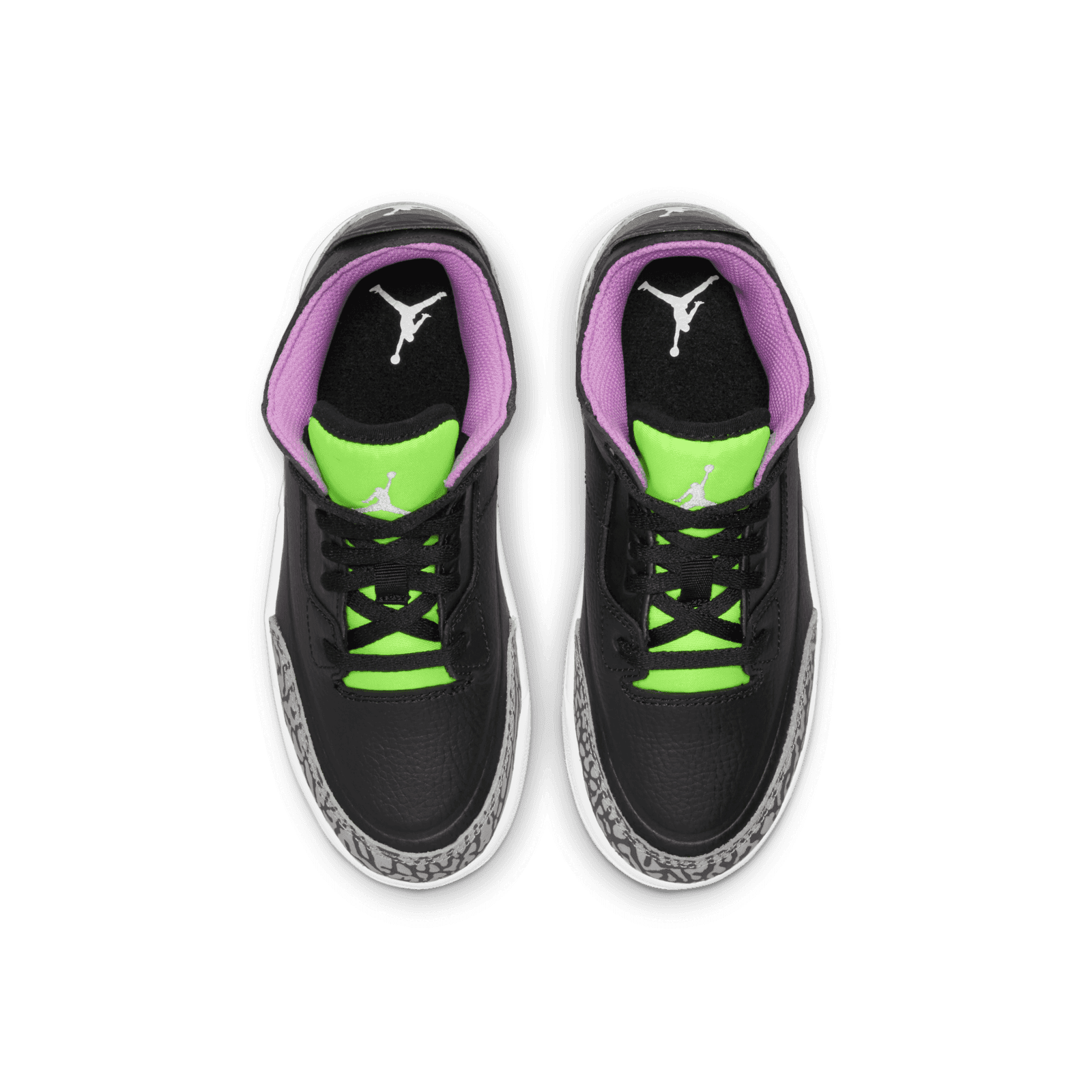 black purple green jordan 3