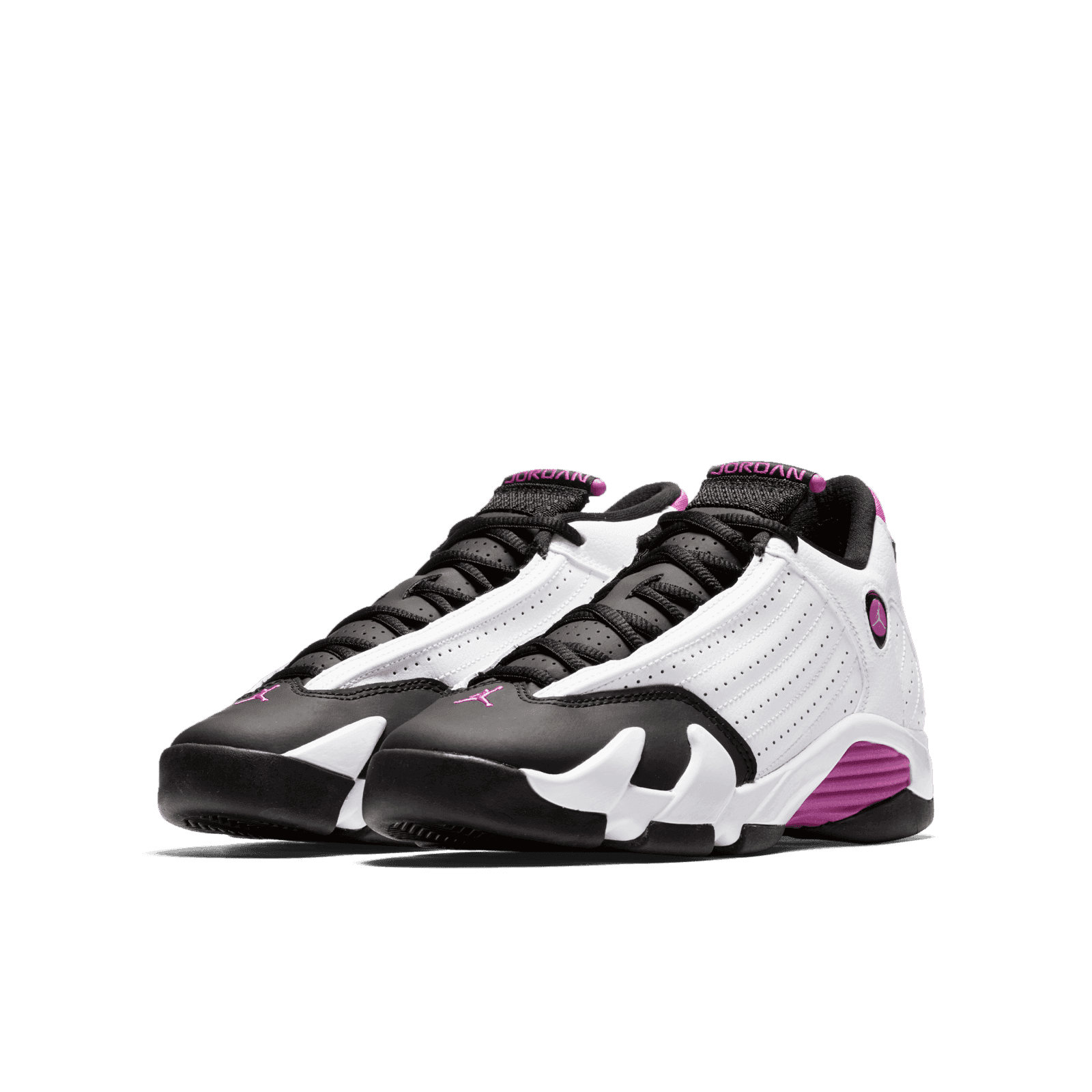 Air Jordan 14 Retro Fuchsia Flash Black Toe (GS) - 654969-119