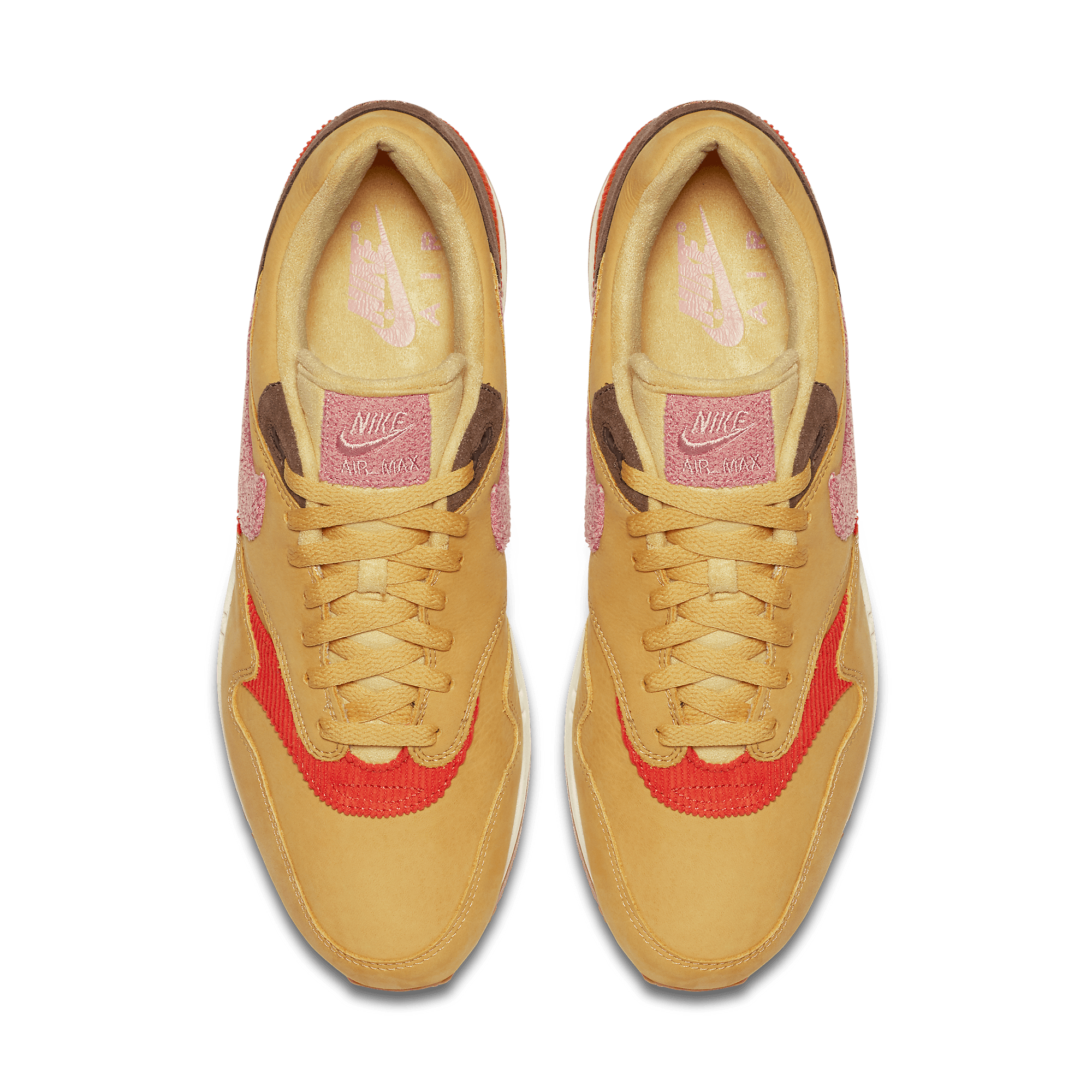 nike air max 1 crepe wheat gold rust pink