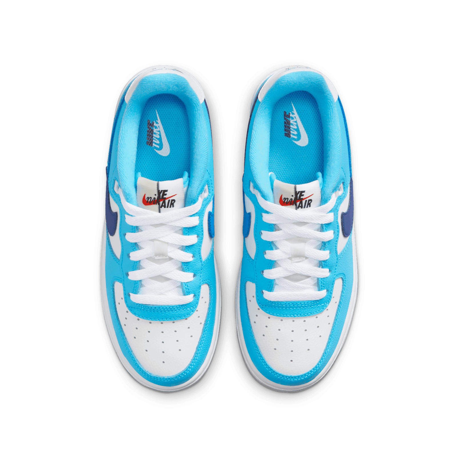 Nike Air Force 1 Low Split Light Photo Blue Deep Royal Blue (GS