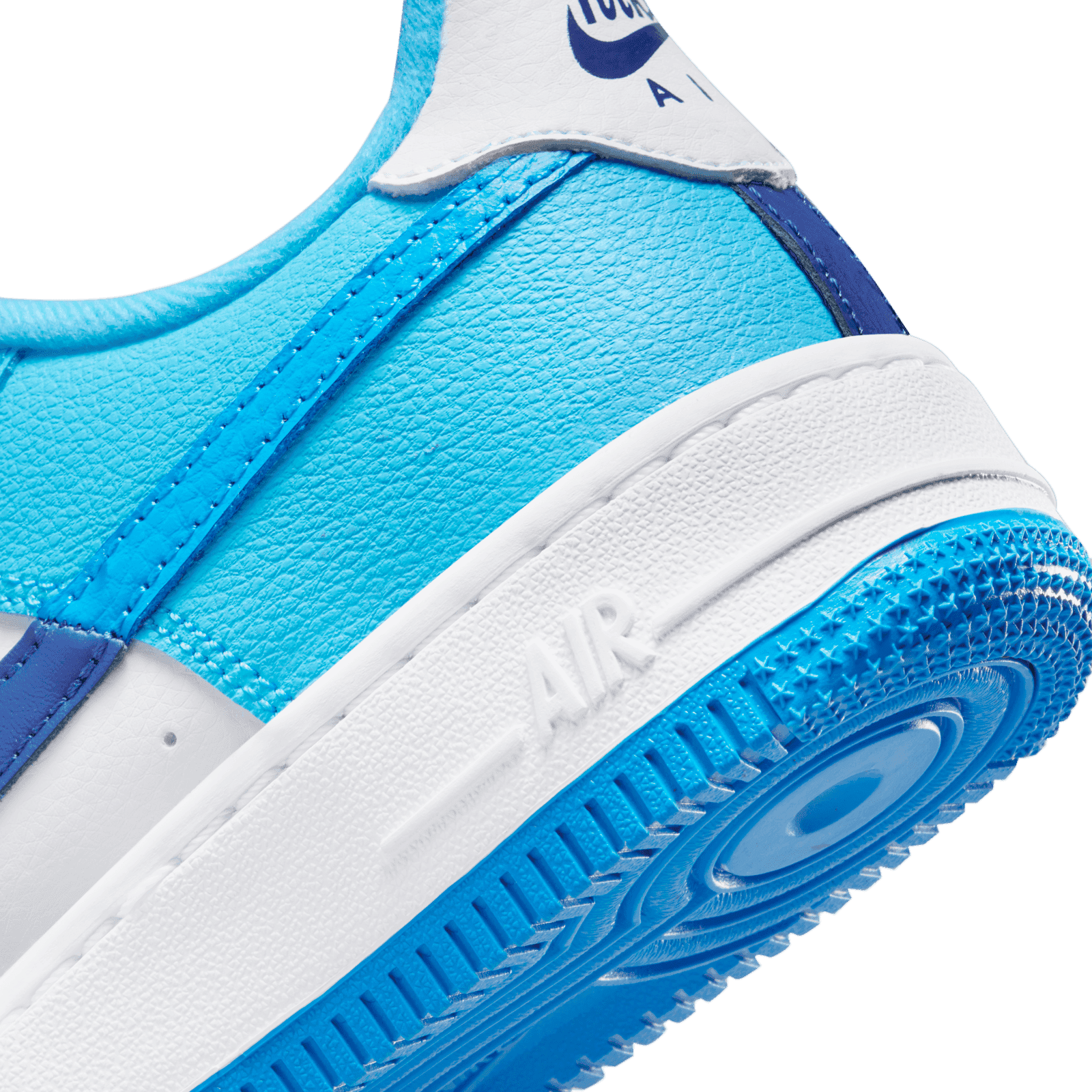 Nike Air Force 1 Low Split Light Photo Blue Deep Royal Blue (GS 