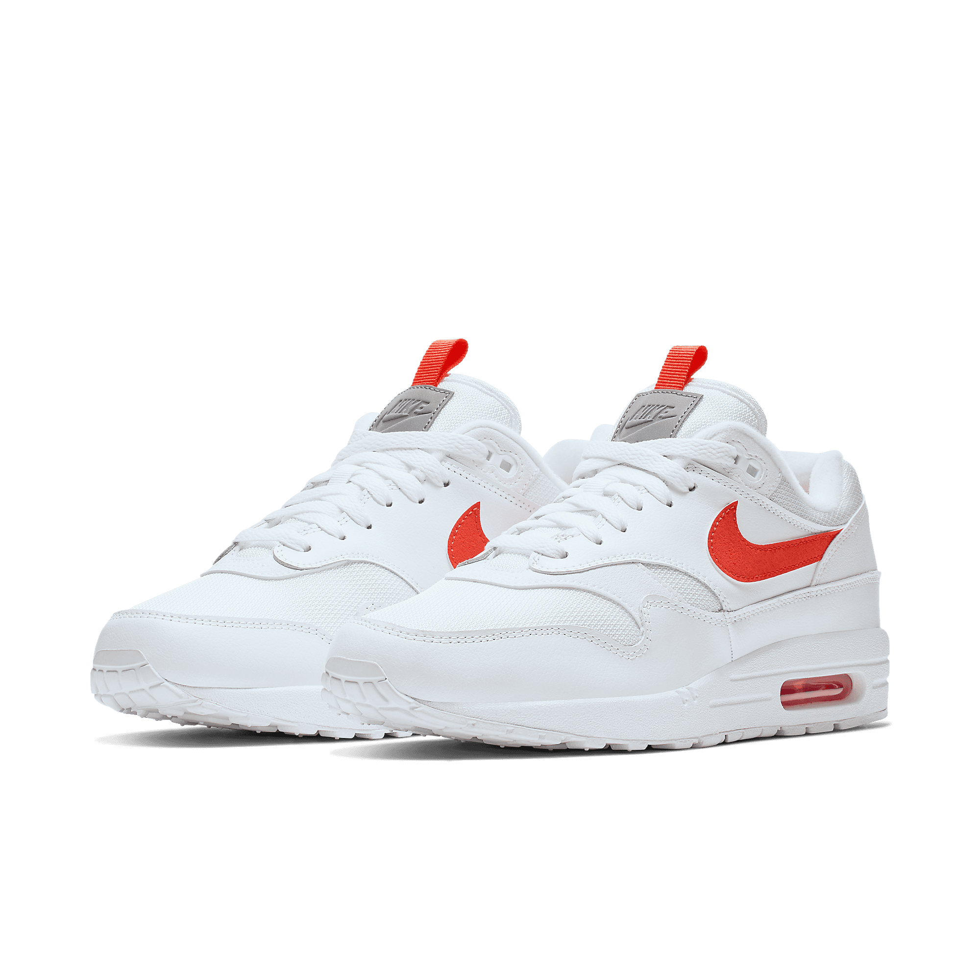 Nike Air Max 1 Tongue Tab White Team Orange - CD1530-100