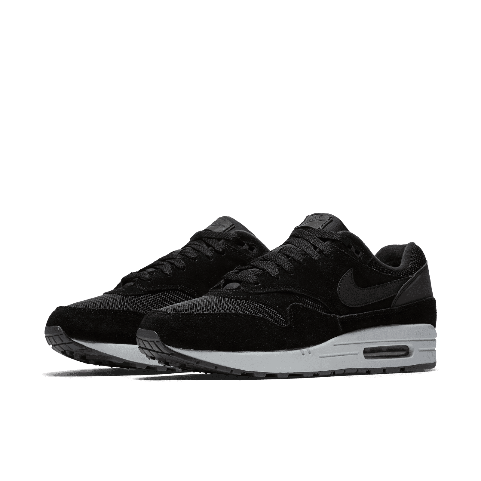 air max 1 black reflective heel