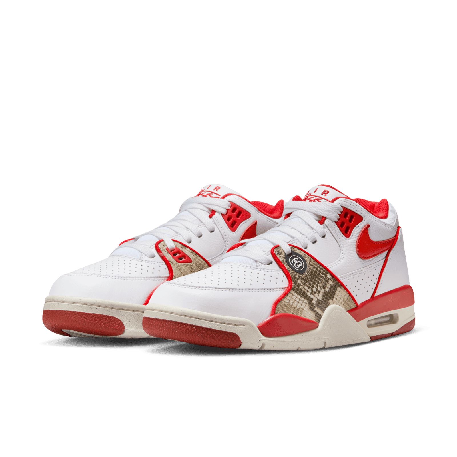 Nike Air Flight 89 Low SP Stussy White Habanero Red - FD6475-101