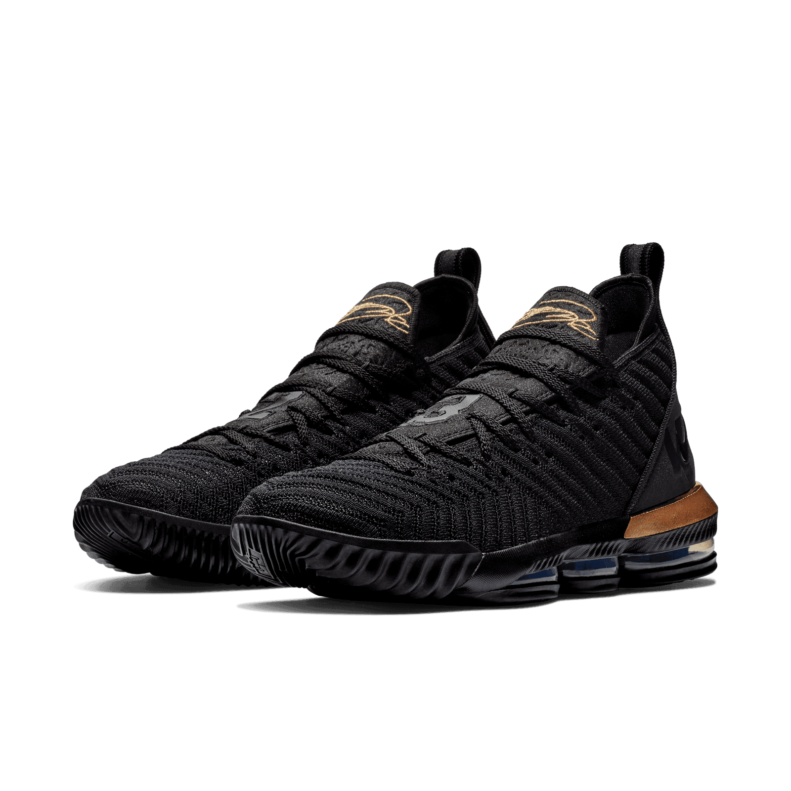 Size 12 Nike LeBron 16 King Mens Black Gold Basketball Shoes BQ5969-007 Size 12 - Nike LeBron 16 xvi I main image 3