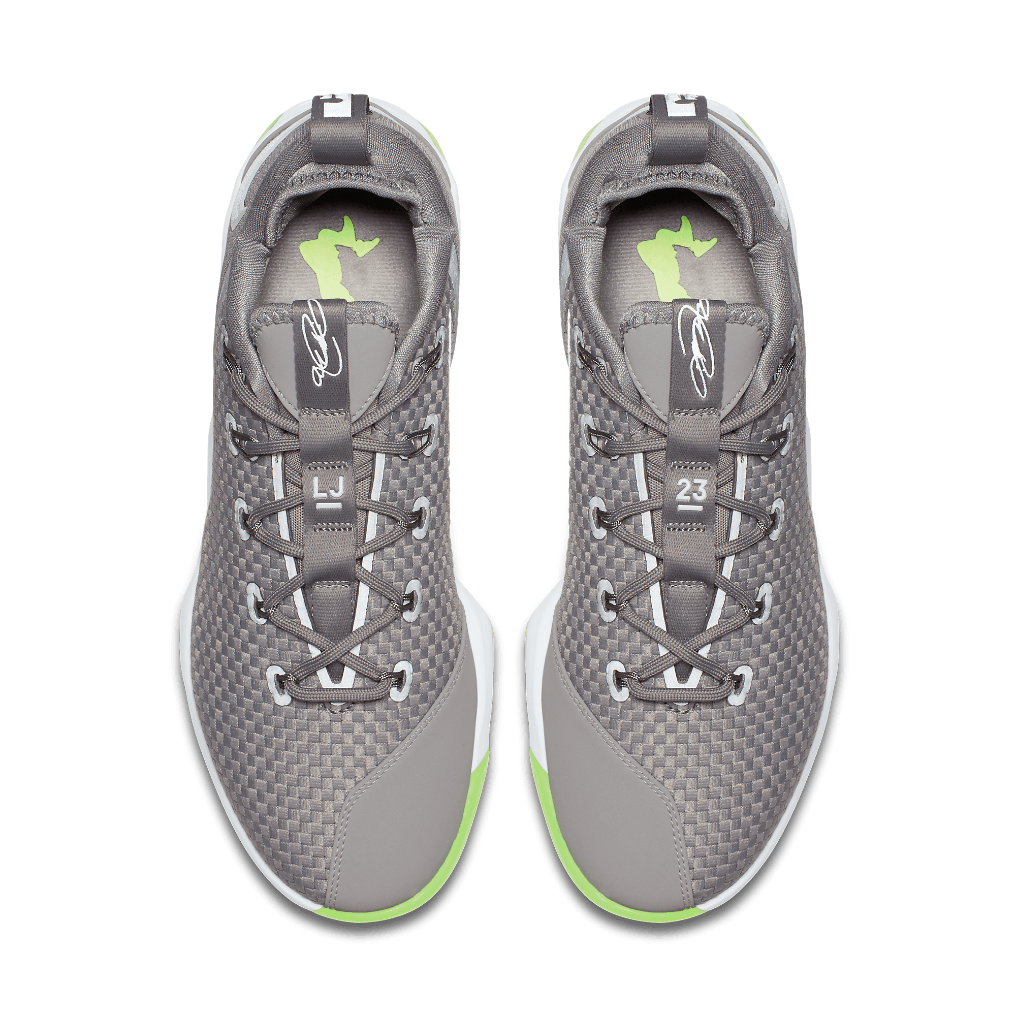 lebron 14 low grey and green