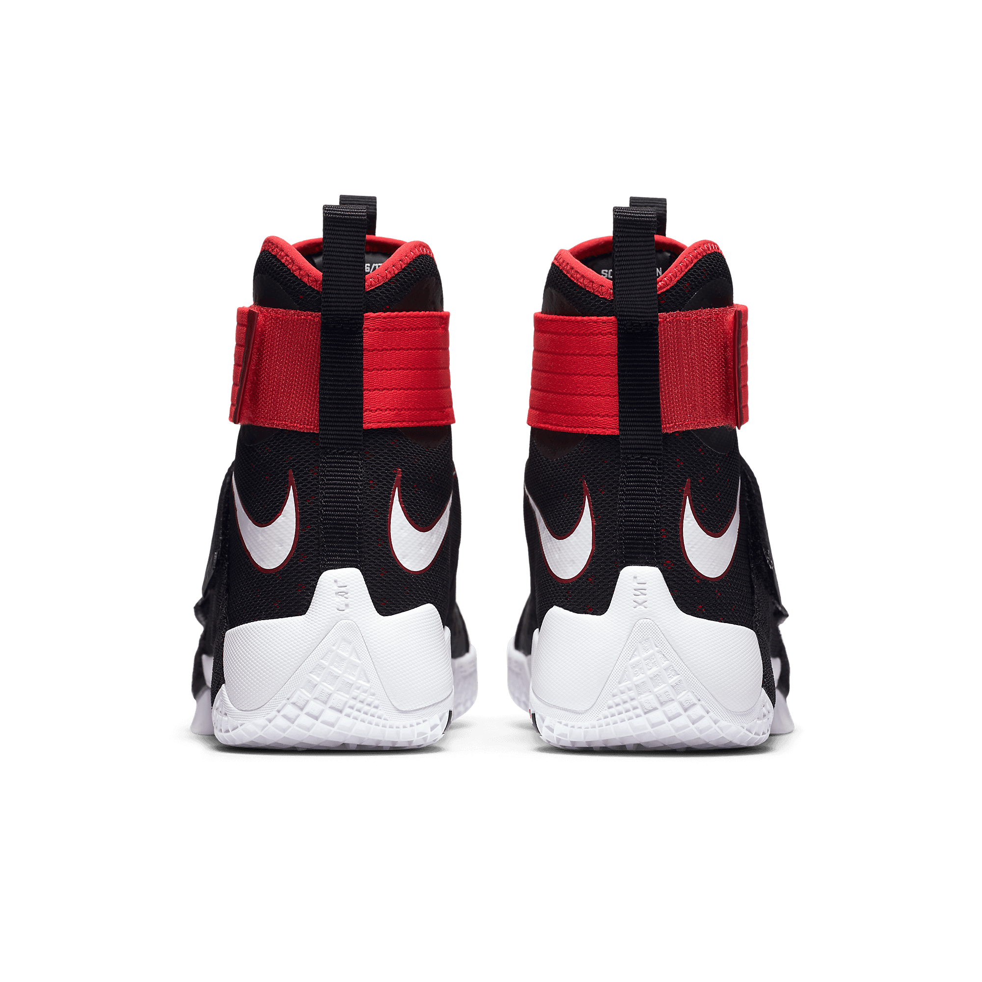 Red Black And White Lebron Soldier 10 Nike LeBron Zoom Soldier 10 Black Red  844374-016