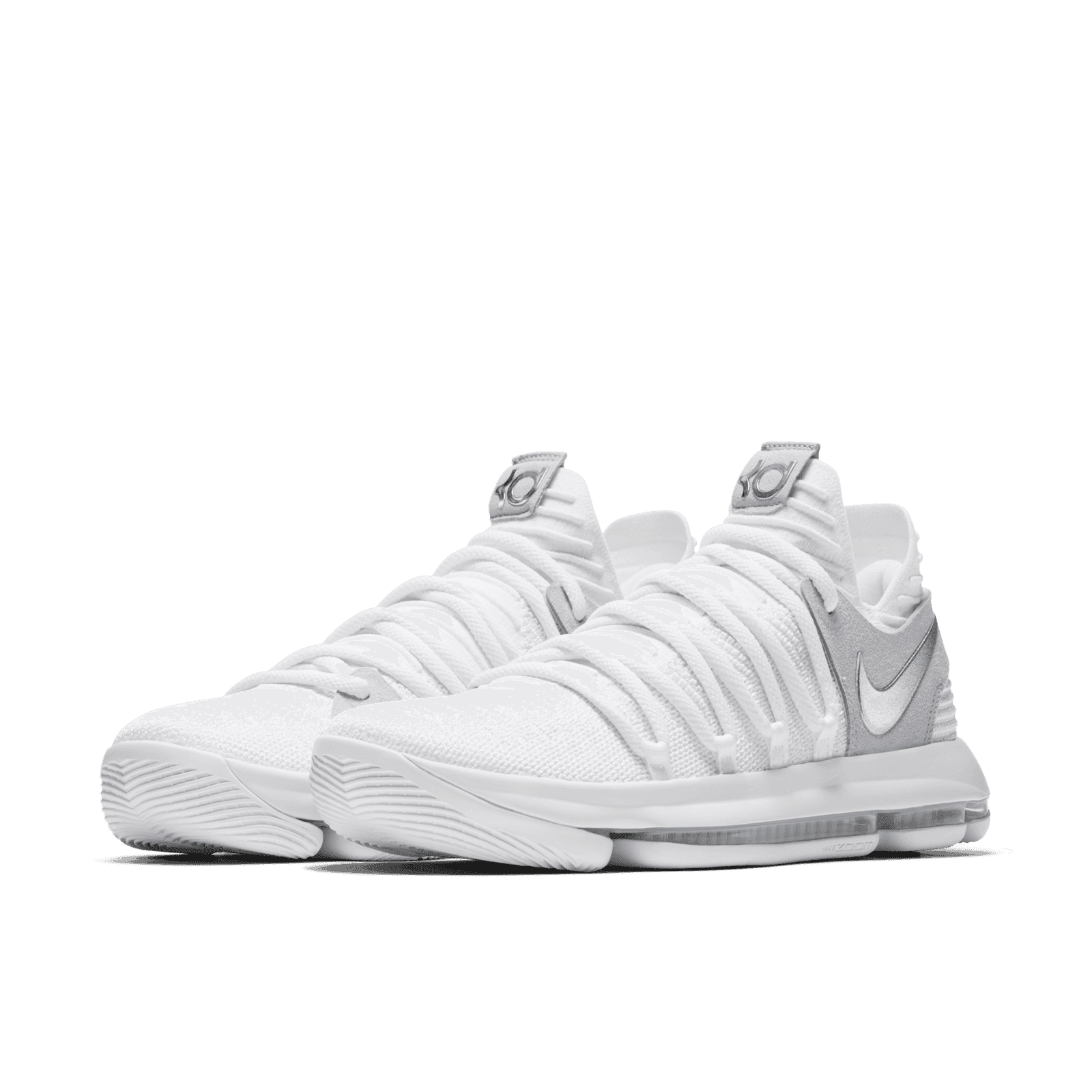 Nike‎ KD 10 897815-100 Mens 8.5 Still KD White Pure Platinum Basketball Shoes Nike Zoom KD 10  main image 3