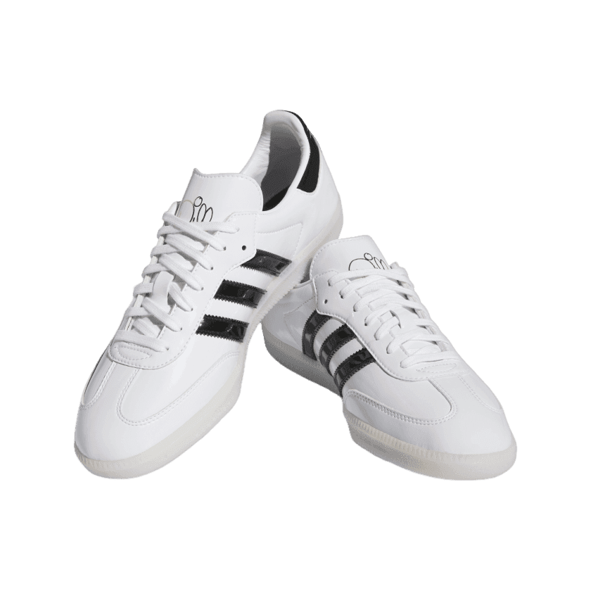 adidas Samba Patent Leather Jason Dill White Black Gold - IE5158