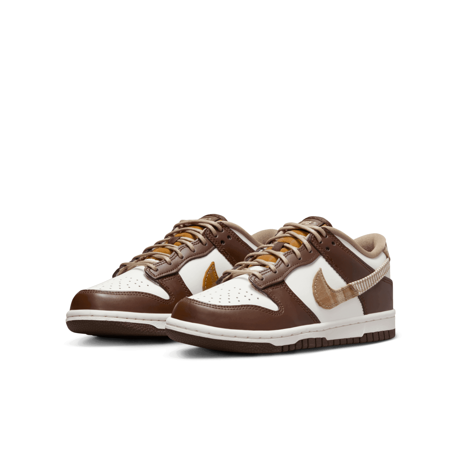 The Kids' Nike Dunk Low Leather Plaid Brown Releases November 2023