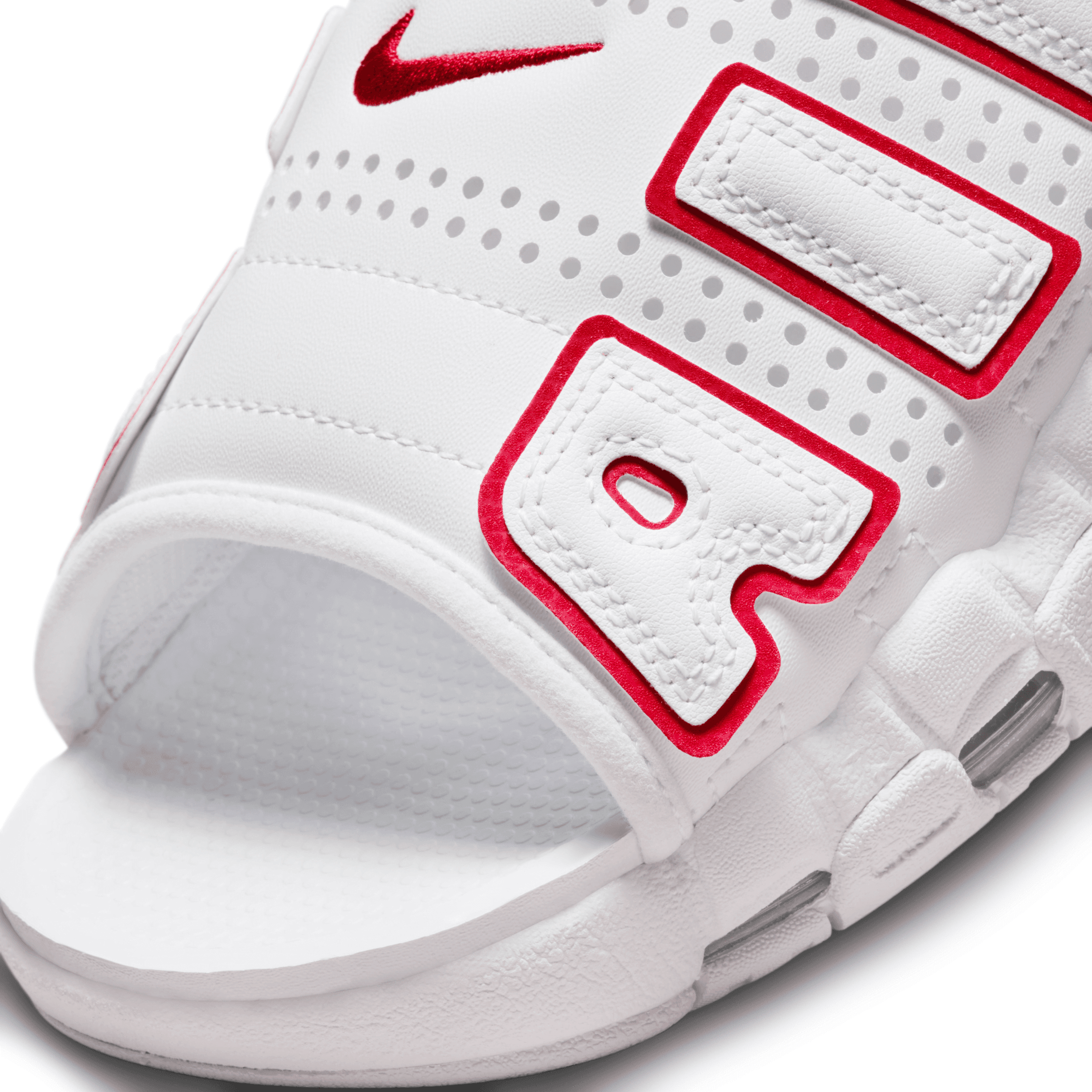 Nike Air More Uptempo Slide 'White University Red' - FD9884-100