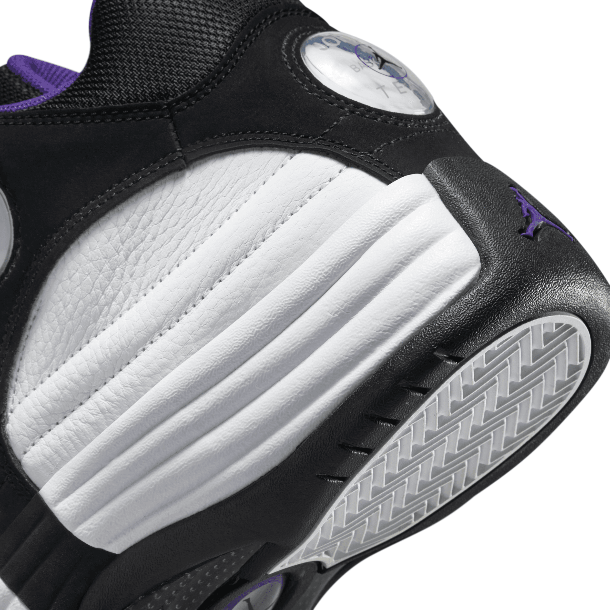 [CV8926-105] Mens 7.5 Air Jordan RETRO JUMPMAN TEAM 1 WHITE BLACK FIELD PURPLE jordan-jumpman-team-1-white-  main image 3