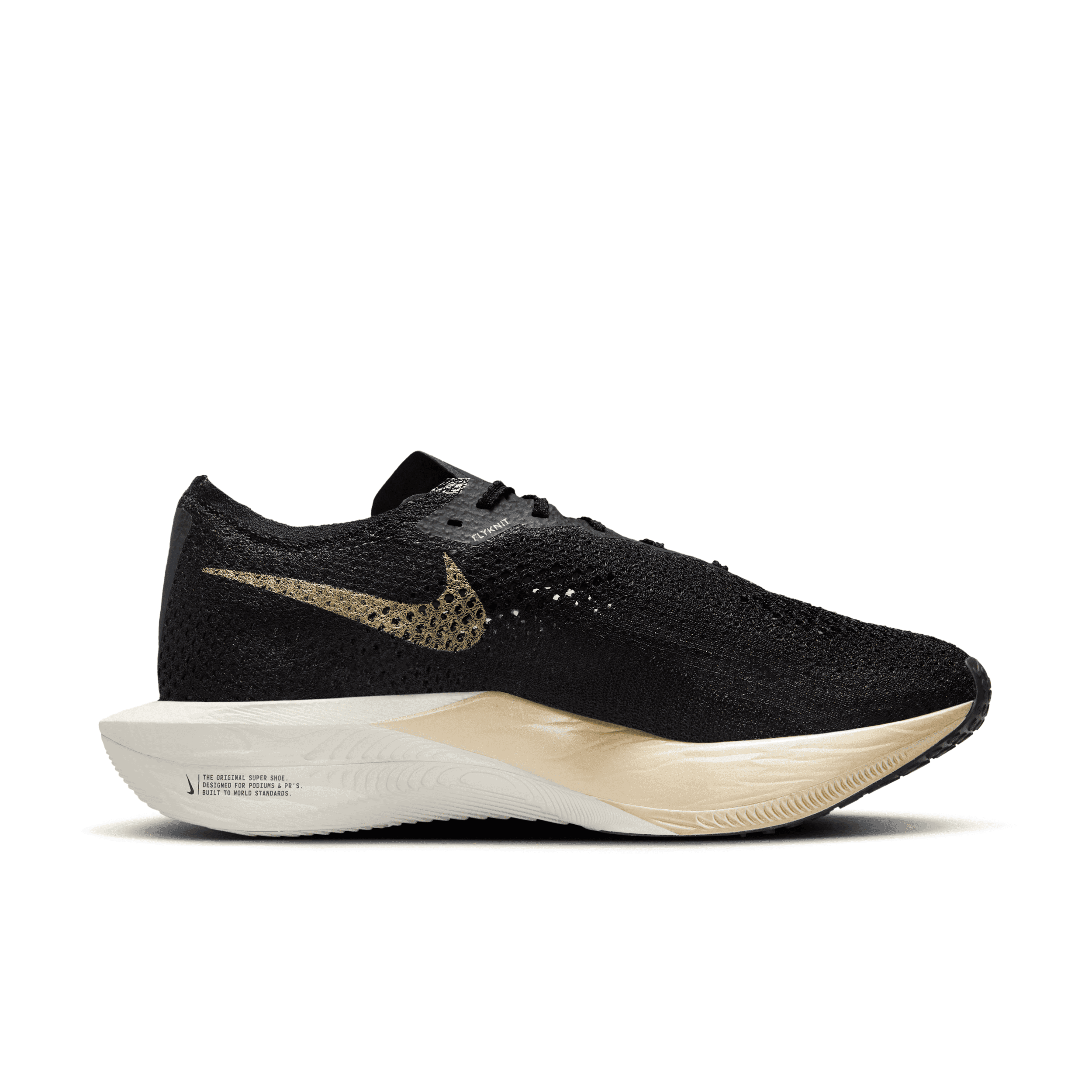 Nike ZoomX VaporFly Next% 3 DV4129 001 Black Metallic Gold Grain Size 12 Running Nike ZoomX Vaporfly Next% 3  main image 3