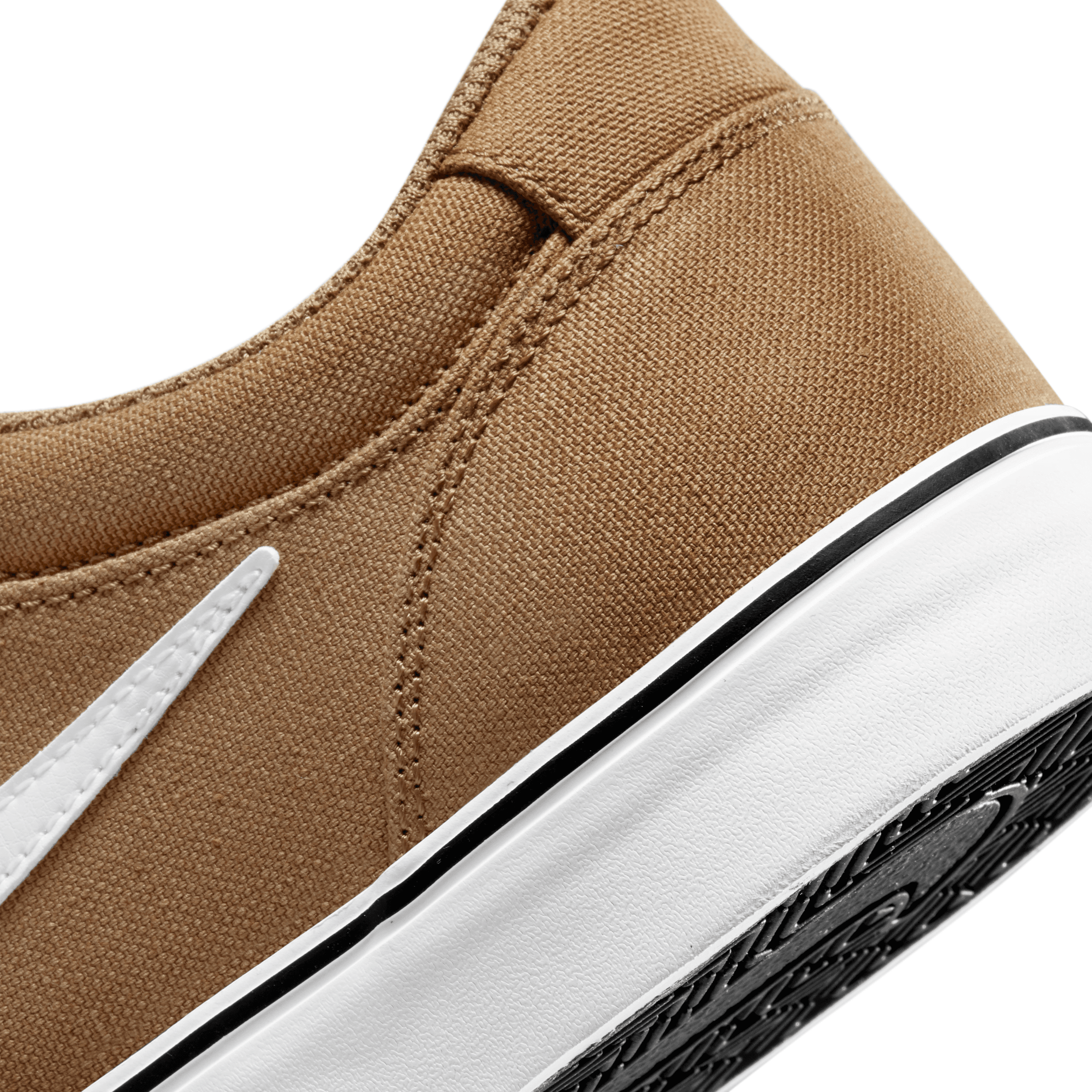 Nike SB Chron 2 Slip Skate Shoes Tan Khaki Canvas Mens Size 9 medium width (D,M) Nike SB Chron 2 Canvas  main image 3