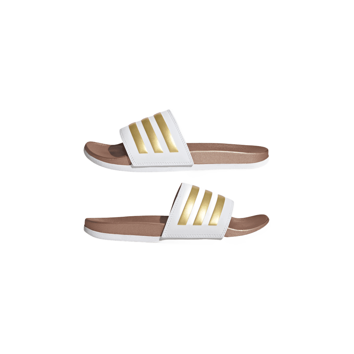 adidas Adilette Comfort Slide White Matte Gold W H03618 Release Info