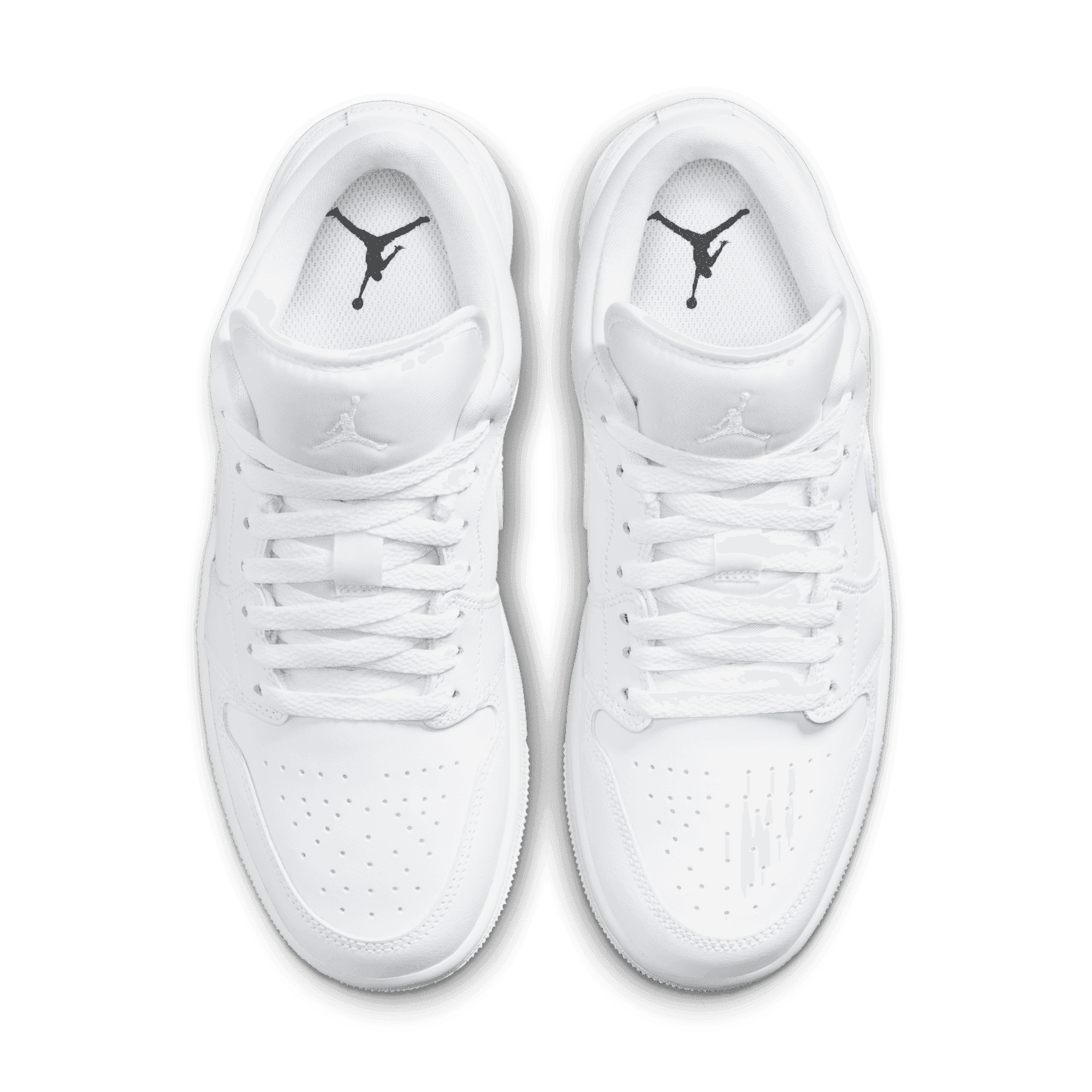 Nike Air Jordan 1 Low ホワイト NIKE AIR JORDAN 1 Low Triple White Women's Sz 9 DV0990-111