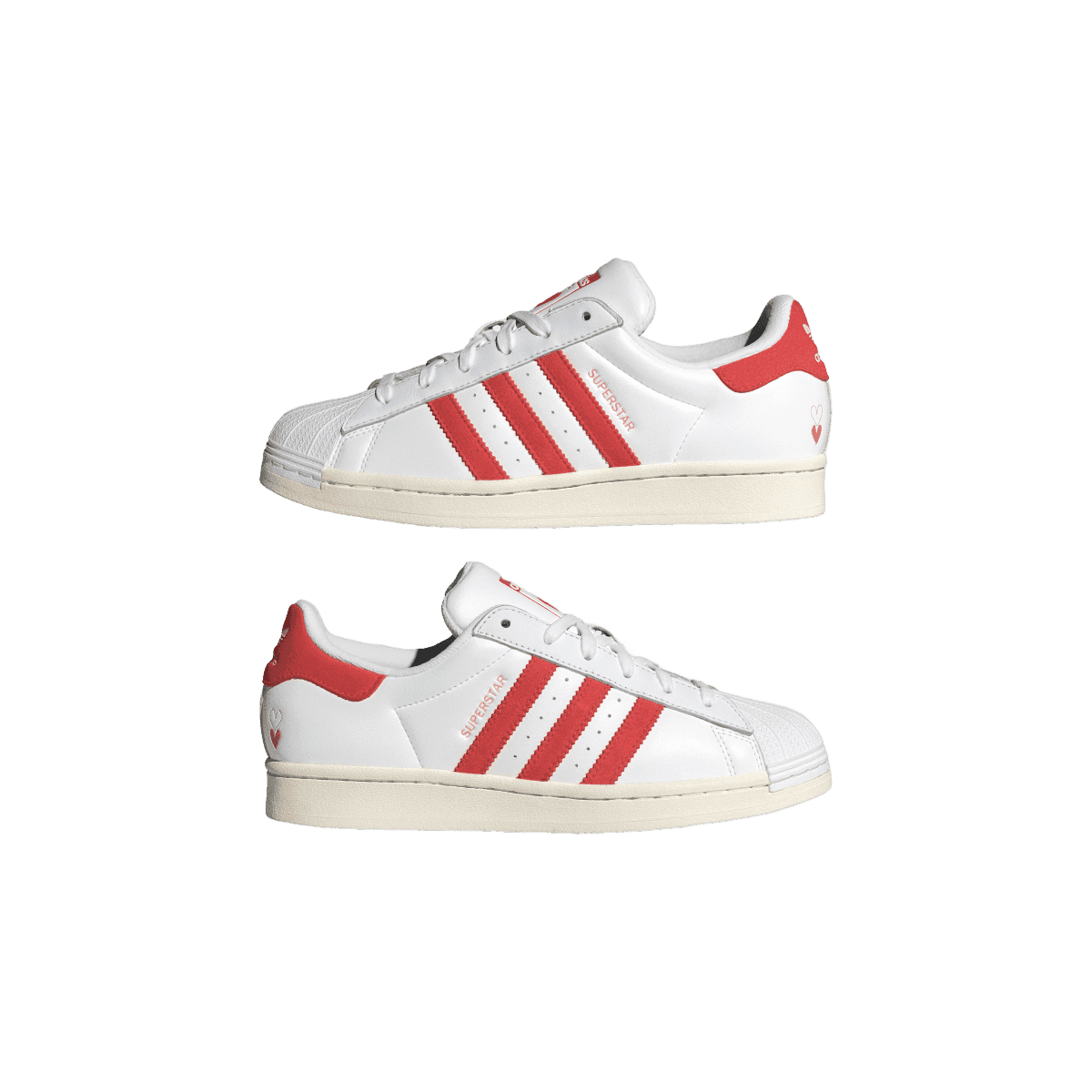 Superstar trainers red and white outlet