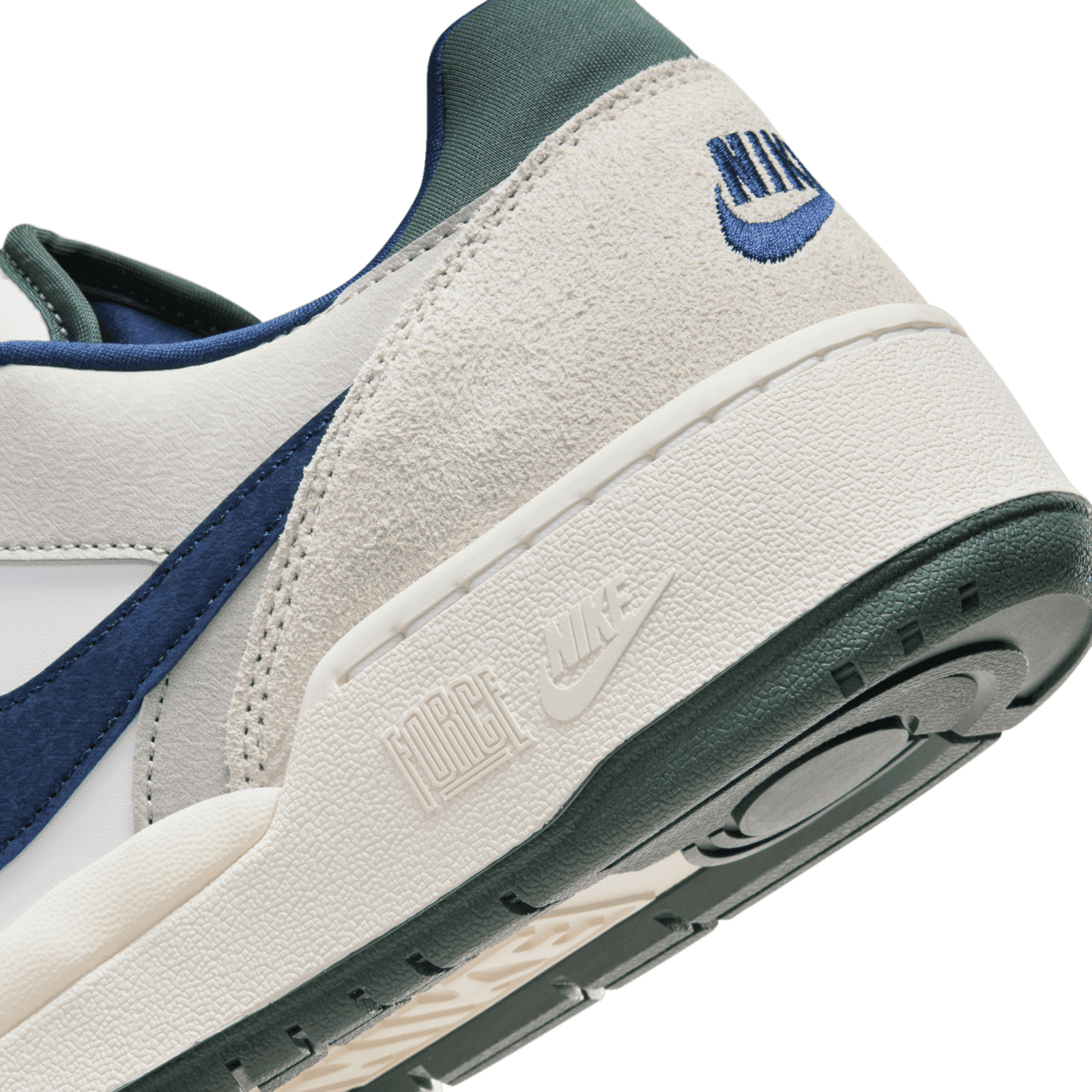 Nike Full Force Low White Navy Teal Athletic Leather Shoes Mens 8 FZ3595-100 Nike Full Force Low  main image 2