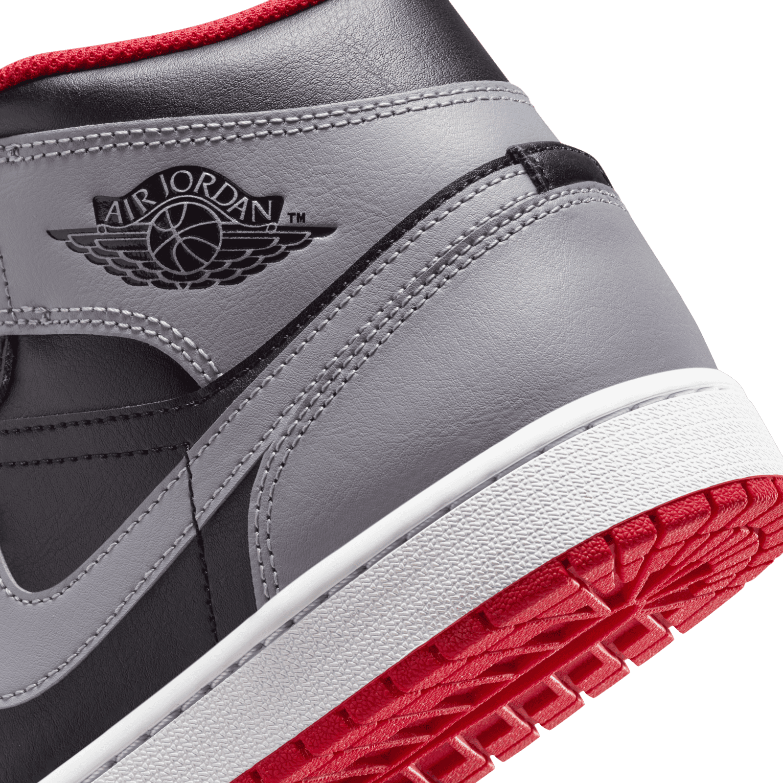 Air Jordan 1 Mid Black Cement Fire Red - DQ8426-006