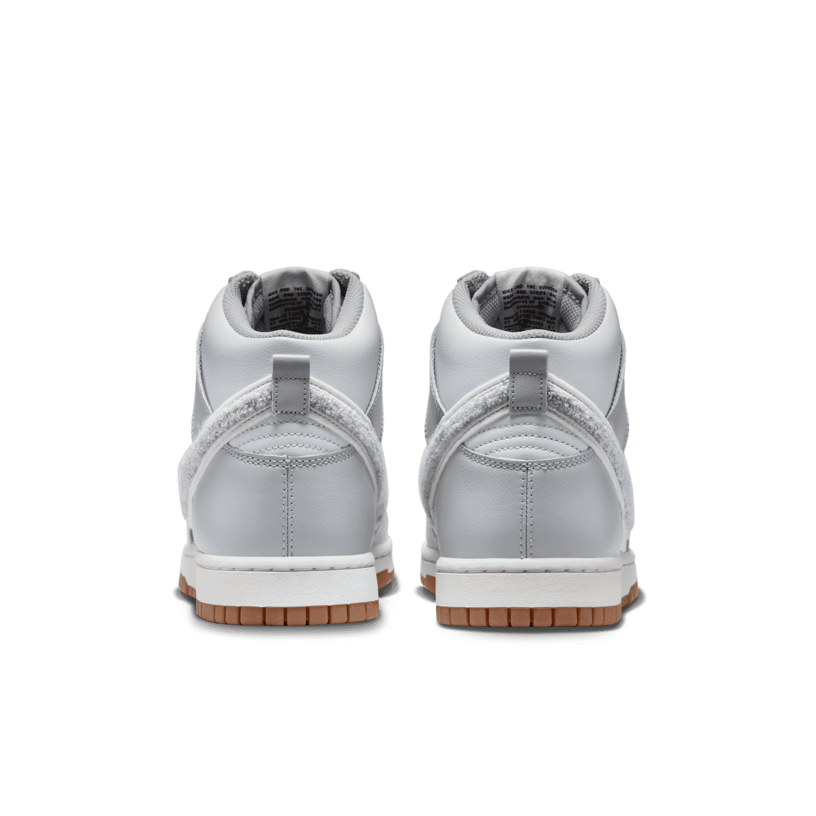 Nike Dunk High Chenille Swoosh Light Smoke Grey - DR8805-003 display picture 1