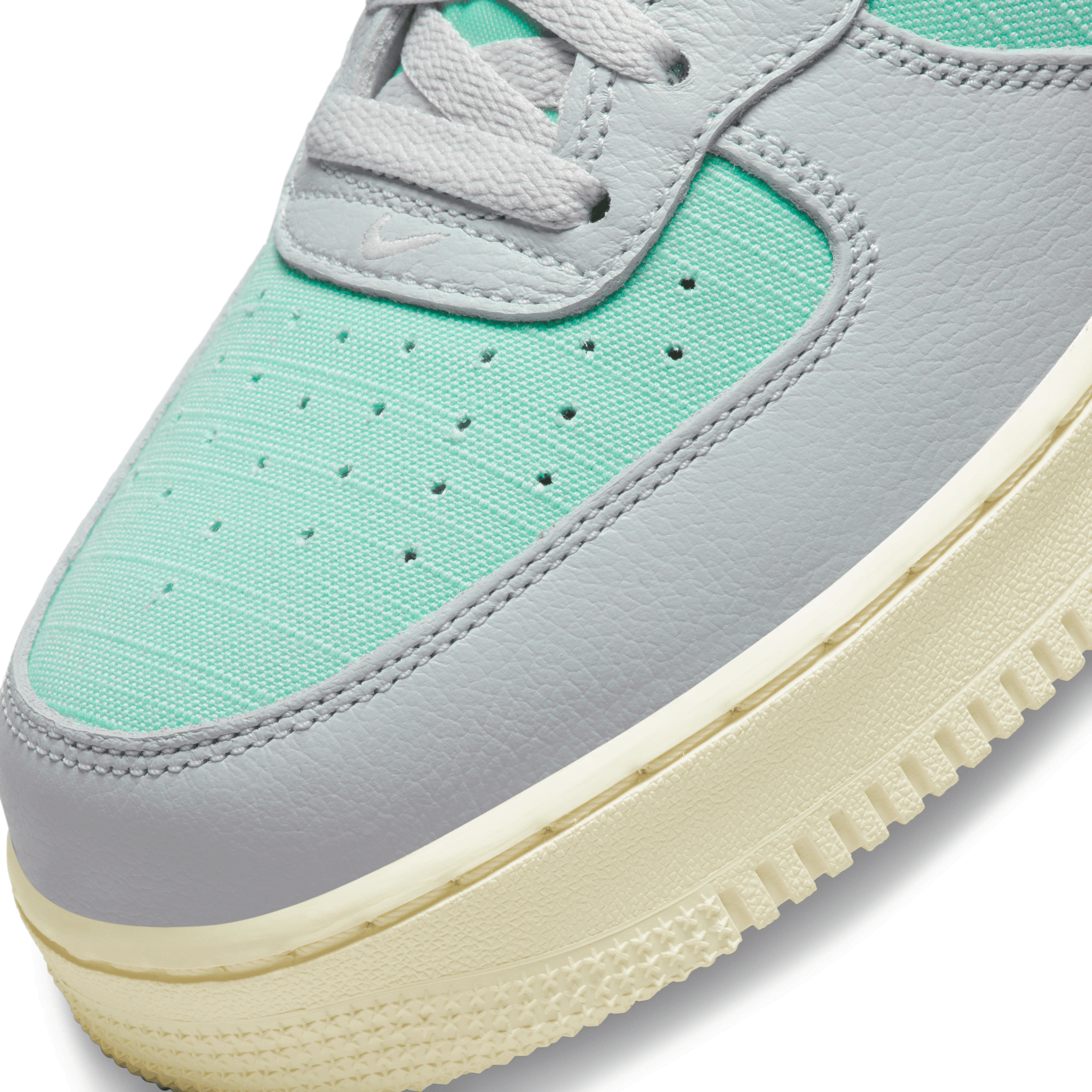 Nike Air Force 1 Mid Certified Fresh Grey Fog Enamel Green
