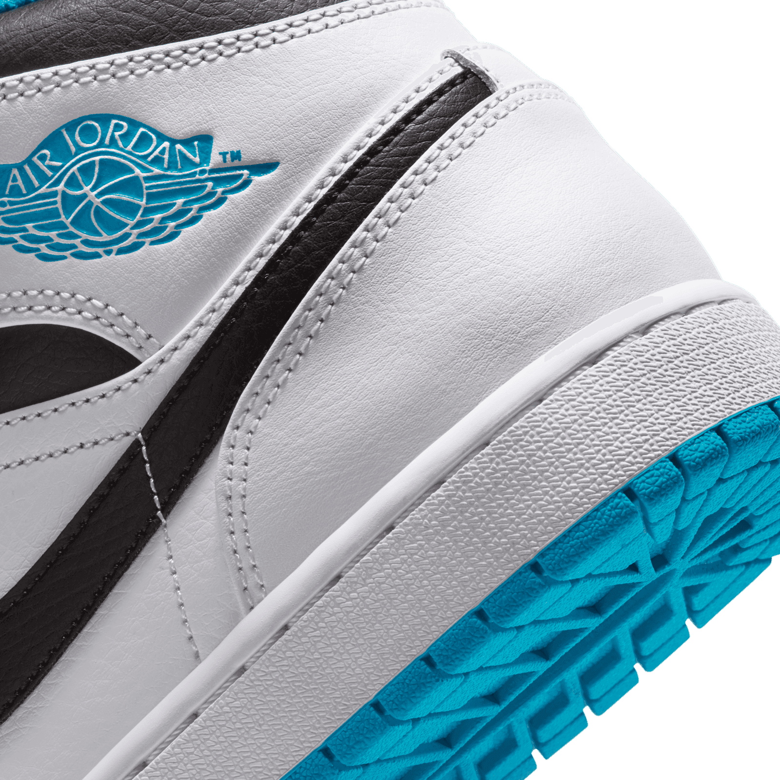 nike air jordan 1 retro mid laser blue white black