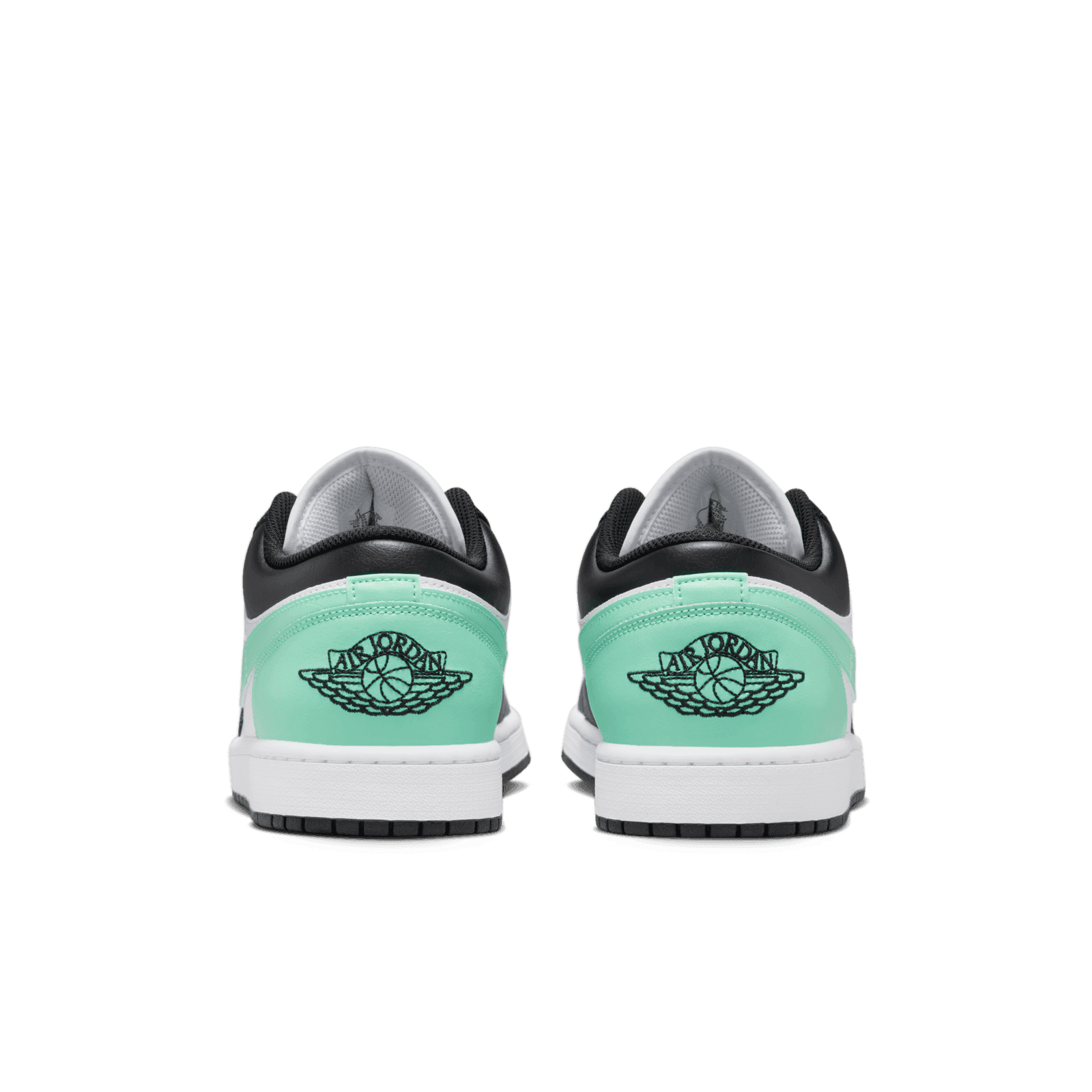 Nike Air Jordan 1 Low Shoes White Black Green Glow 553558