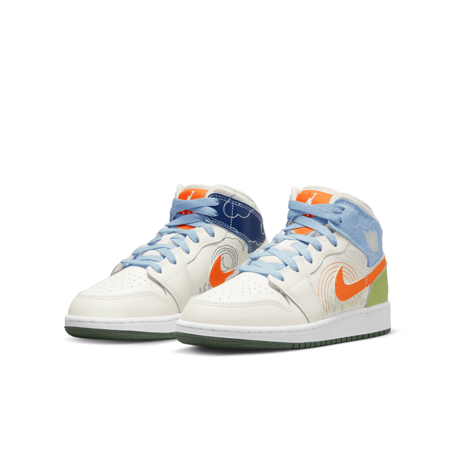 Jordan 1 Mid Stitch (GS) - DX2462-100 Raffles & Where to Buy