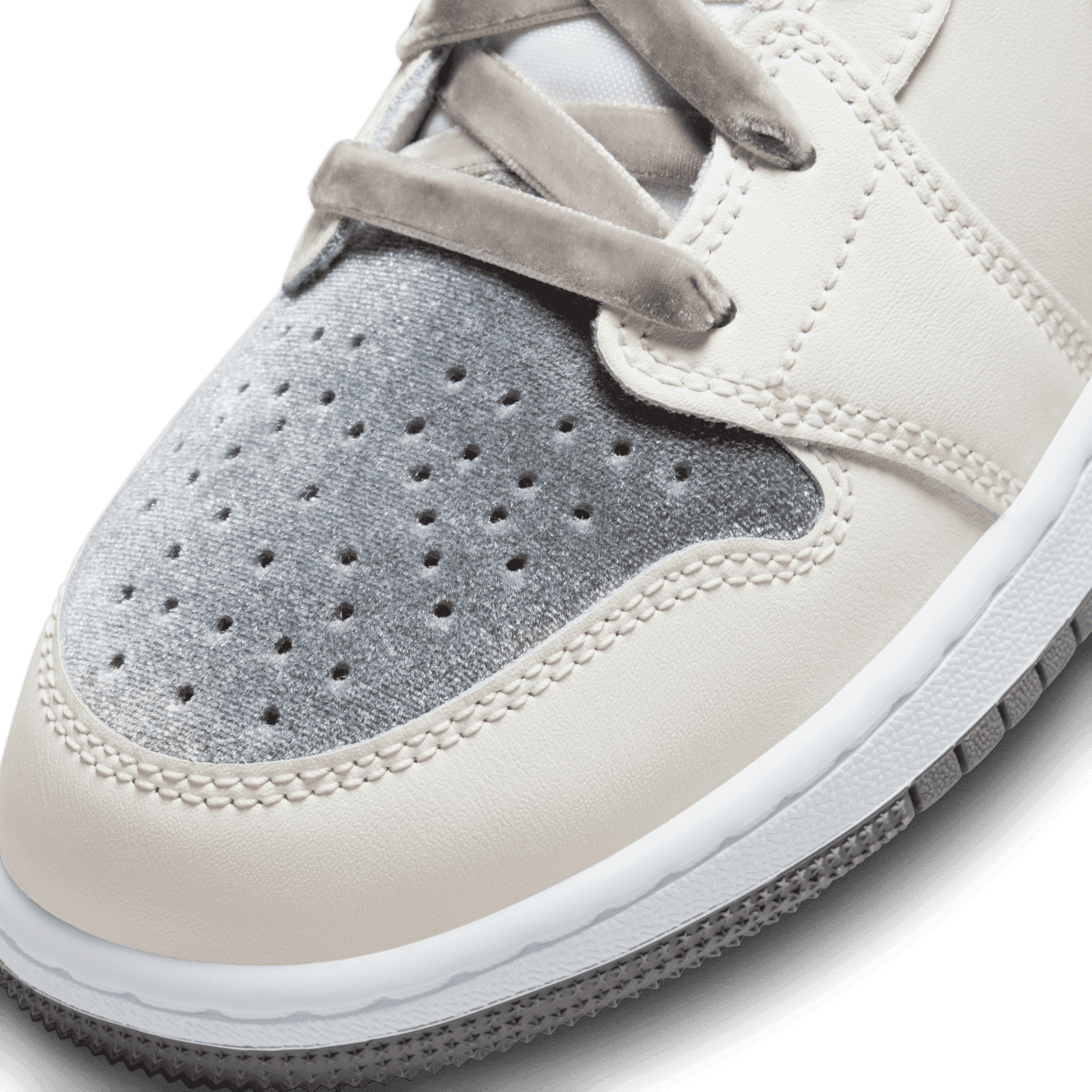 Air Jordan 1 Mid SE GS 'Pewter Velvet Toe' - FB9899-100