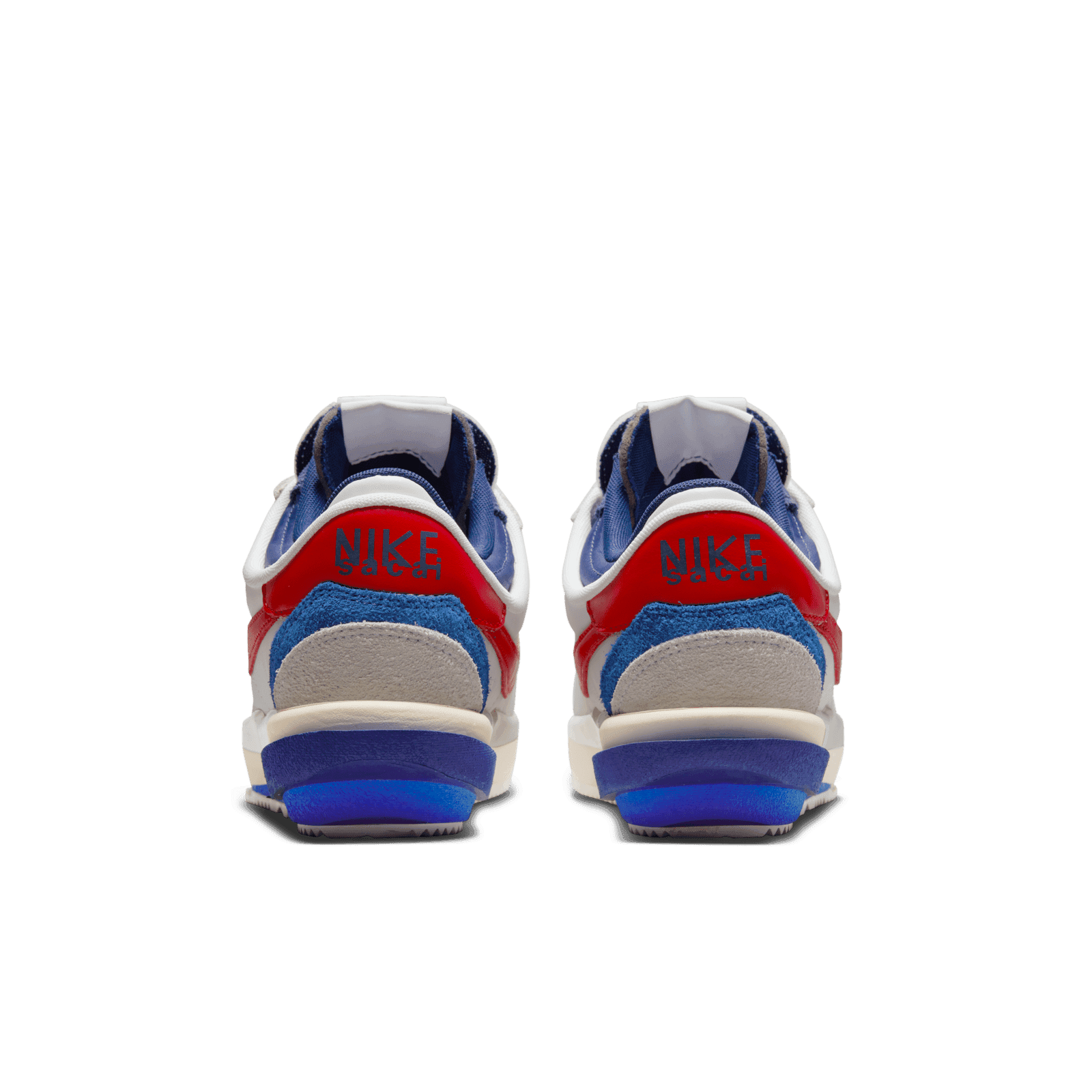 nike sacai white red blue