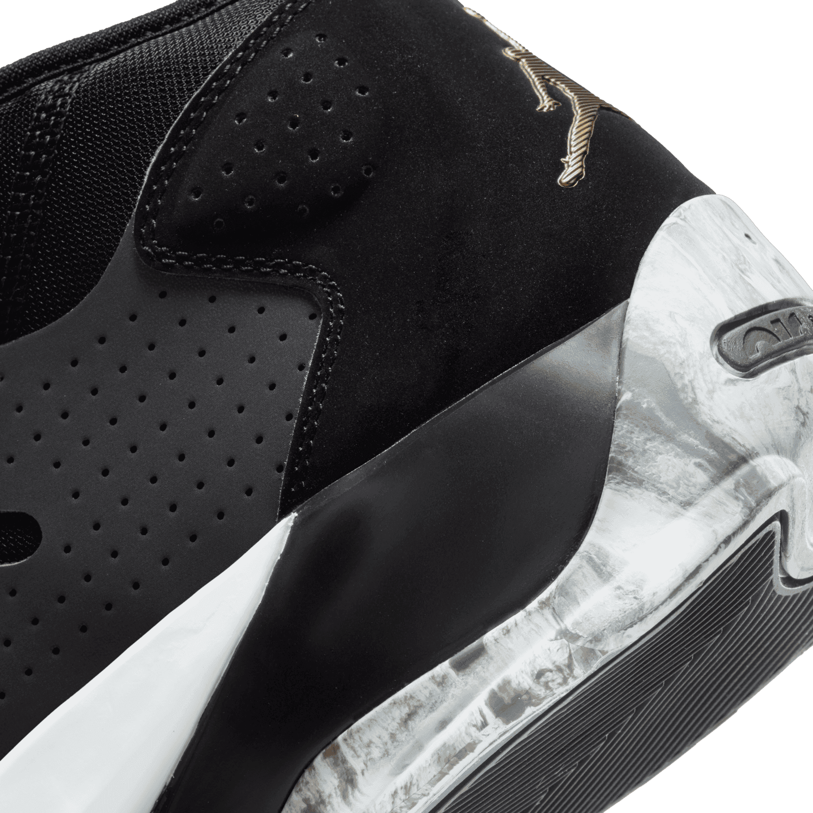 Nike Air Jordan Zion‎ 2 TB Black Metallic Gold DQ7688-001 Men\'s Size 8 Unisex Size 6 - Air Jordan Zion 2 TB Black Metallic Gold for sale  main image 3