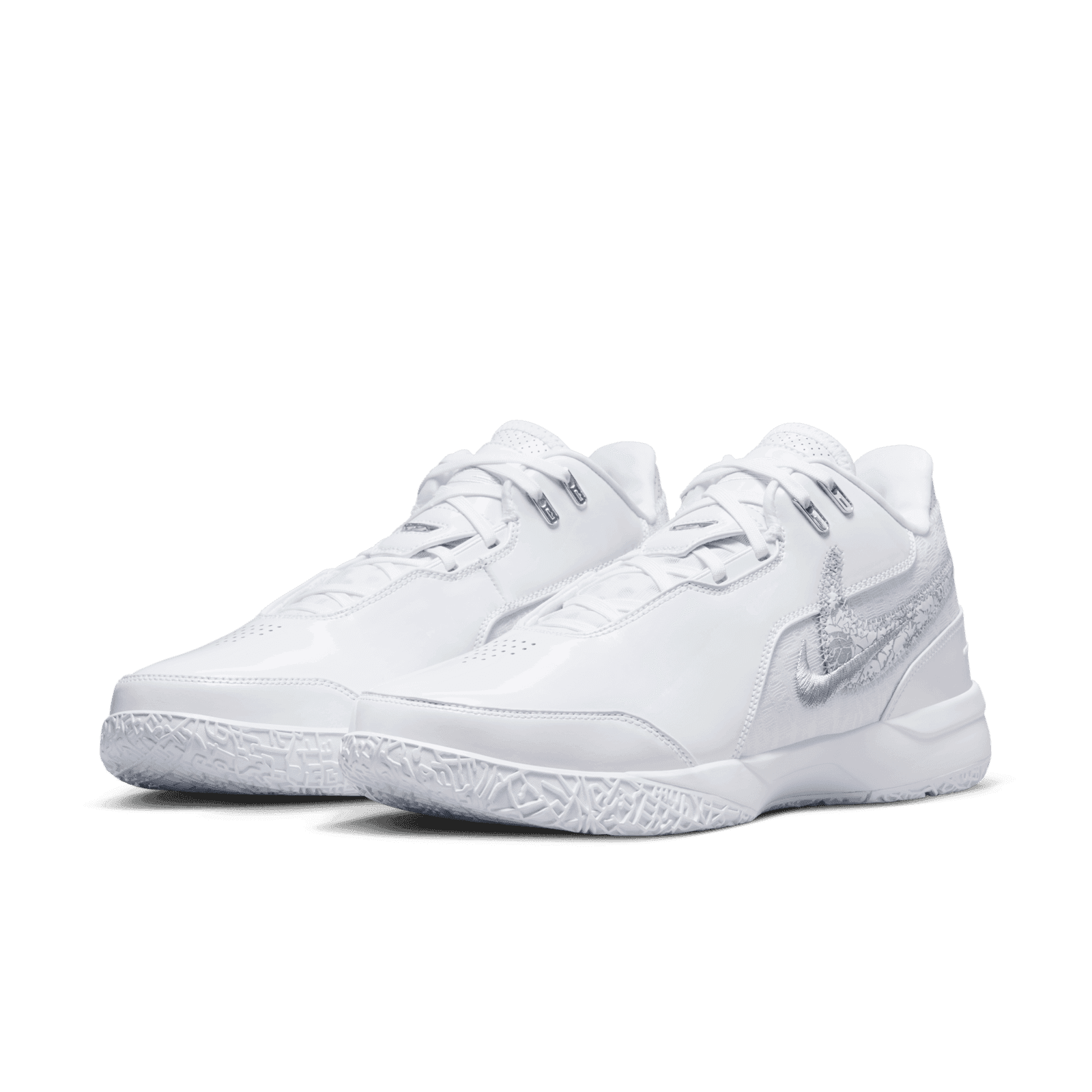 Nike LeBron NXXT Gen AMPD White Metallic Silver - FJ1566-102